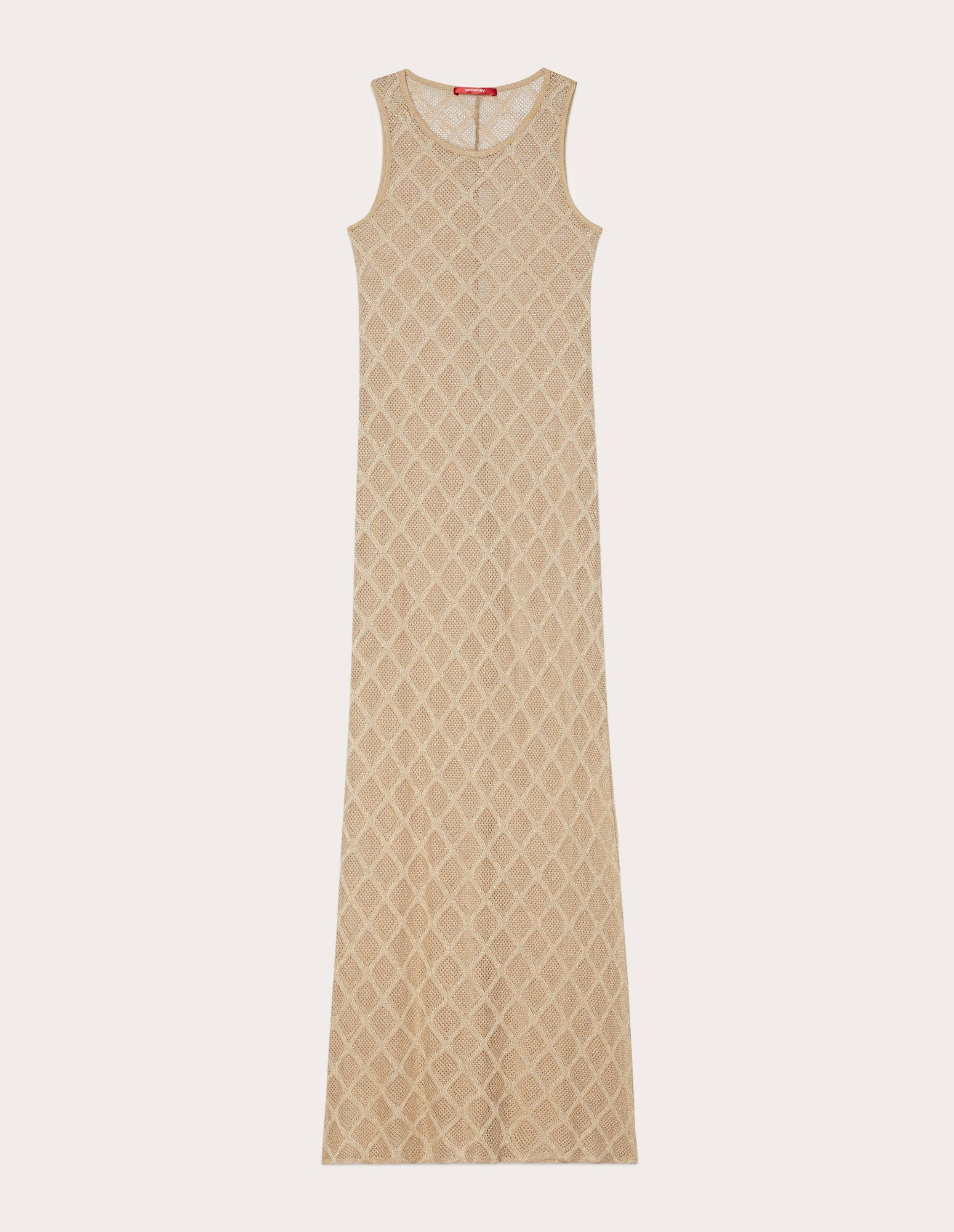 Abito lungo con viscosa a piccoli rombi Summer Glam - Image 11