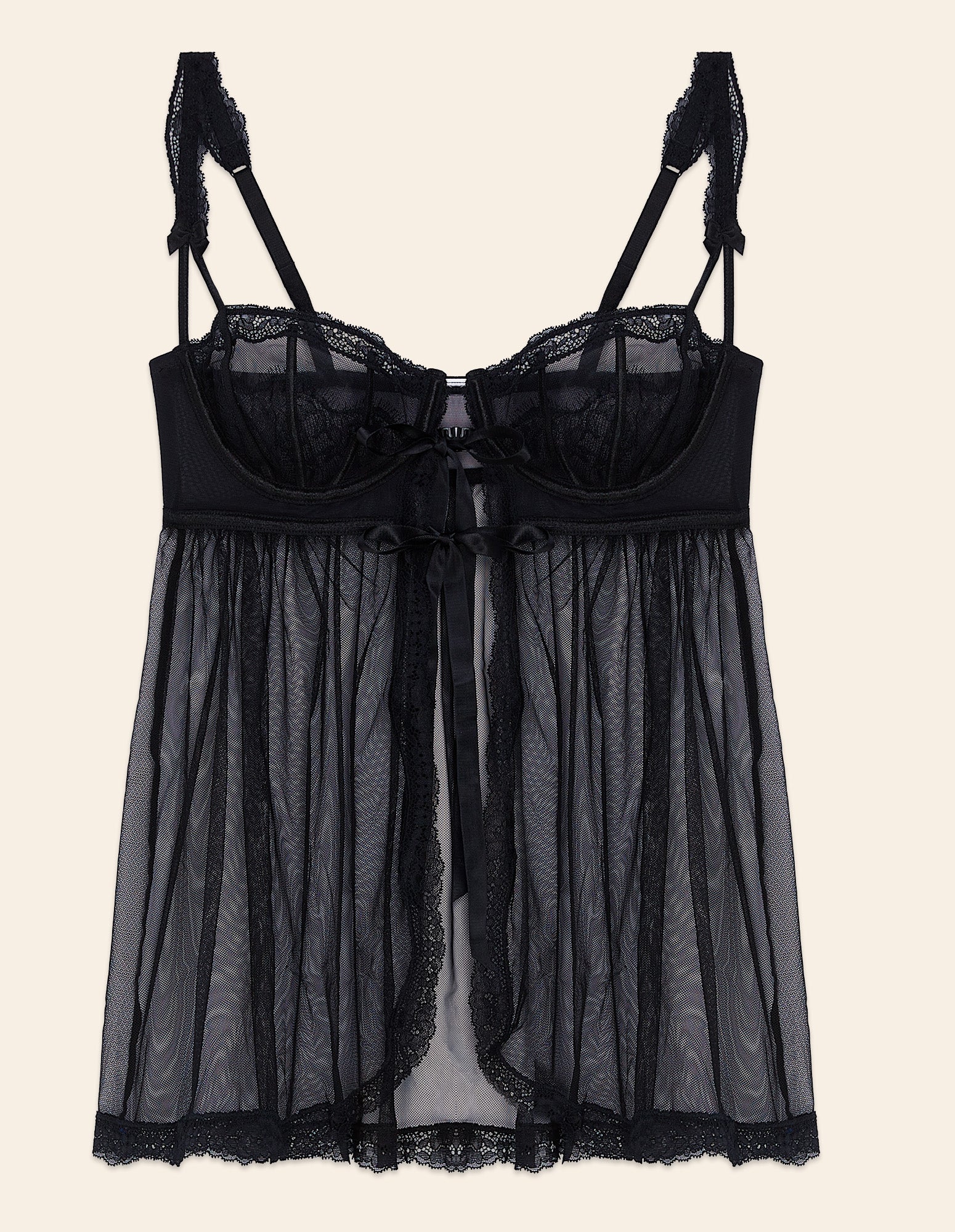 Babydoll in tulle con ferretto Amelie - Image 4