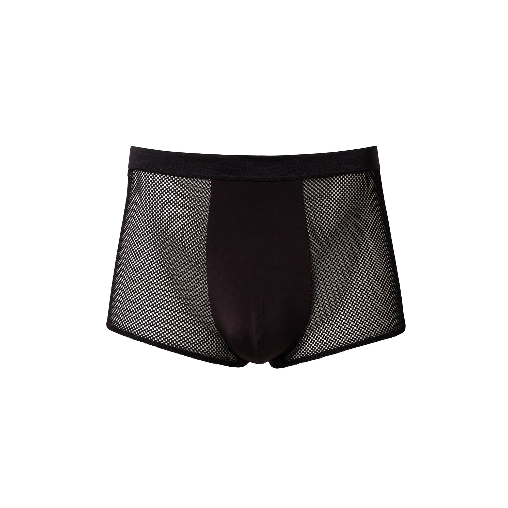 Boxer nero in tessuto traforato a retina Privè  - Net - Image 4
