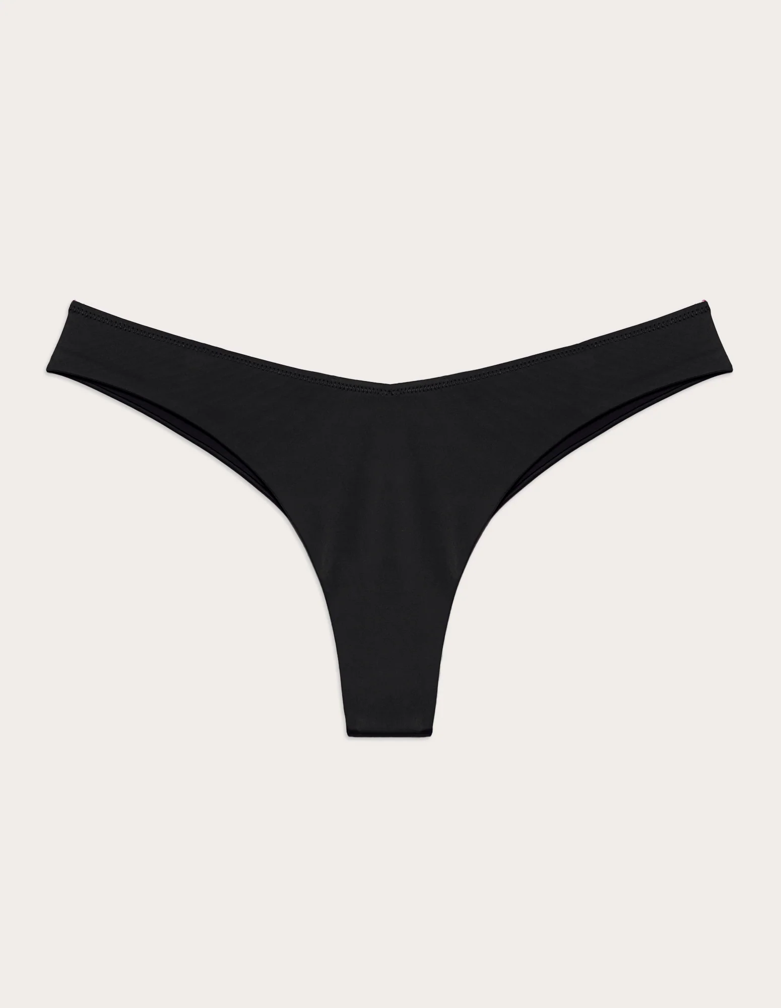 Brasiliana del costume nera in microfibra Essentials - Image 5