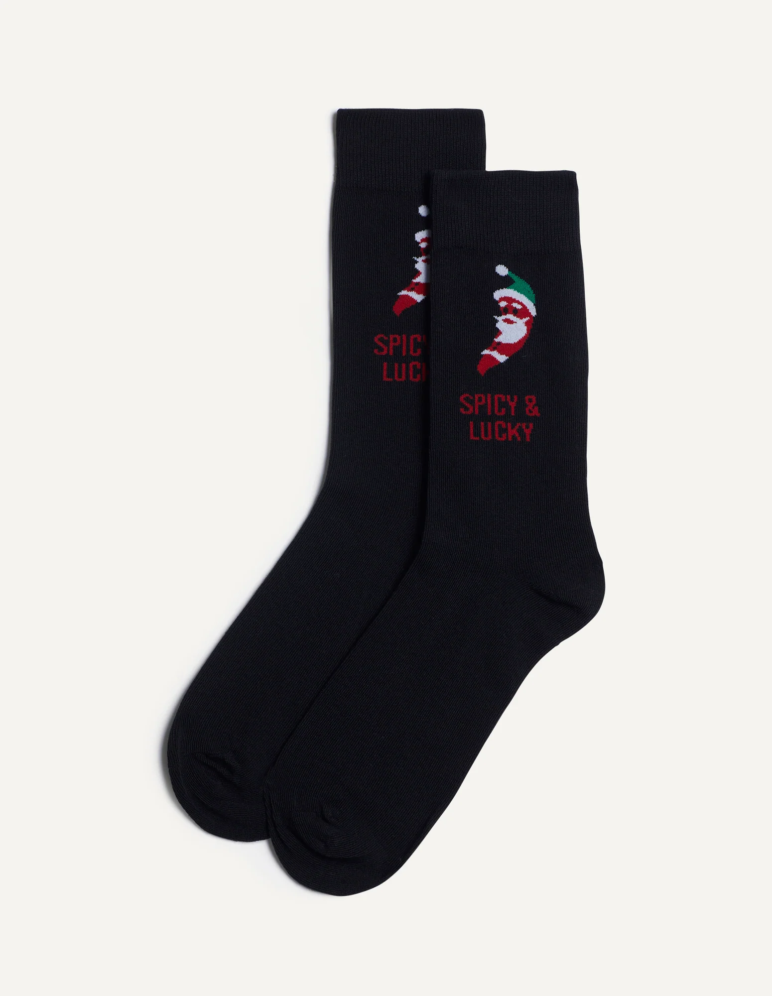 Calze corte natalizie in maglia Hello Xmas