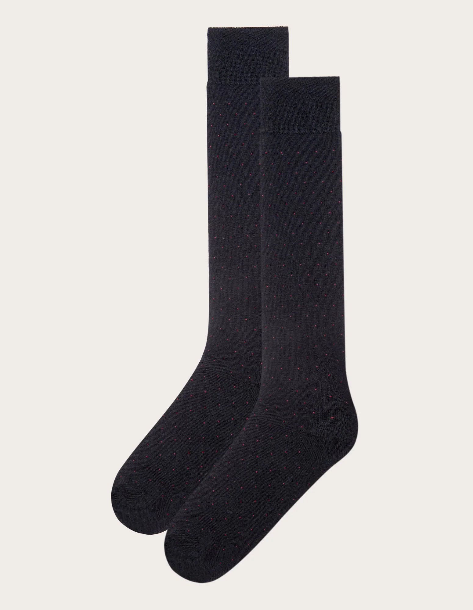 Calze lunghe da uomo blu con puntini Daily
