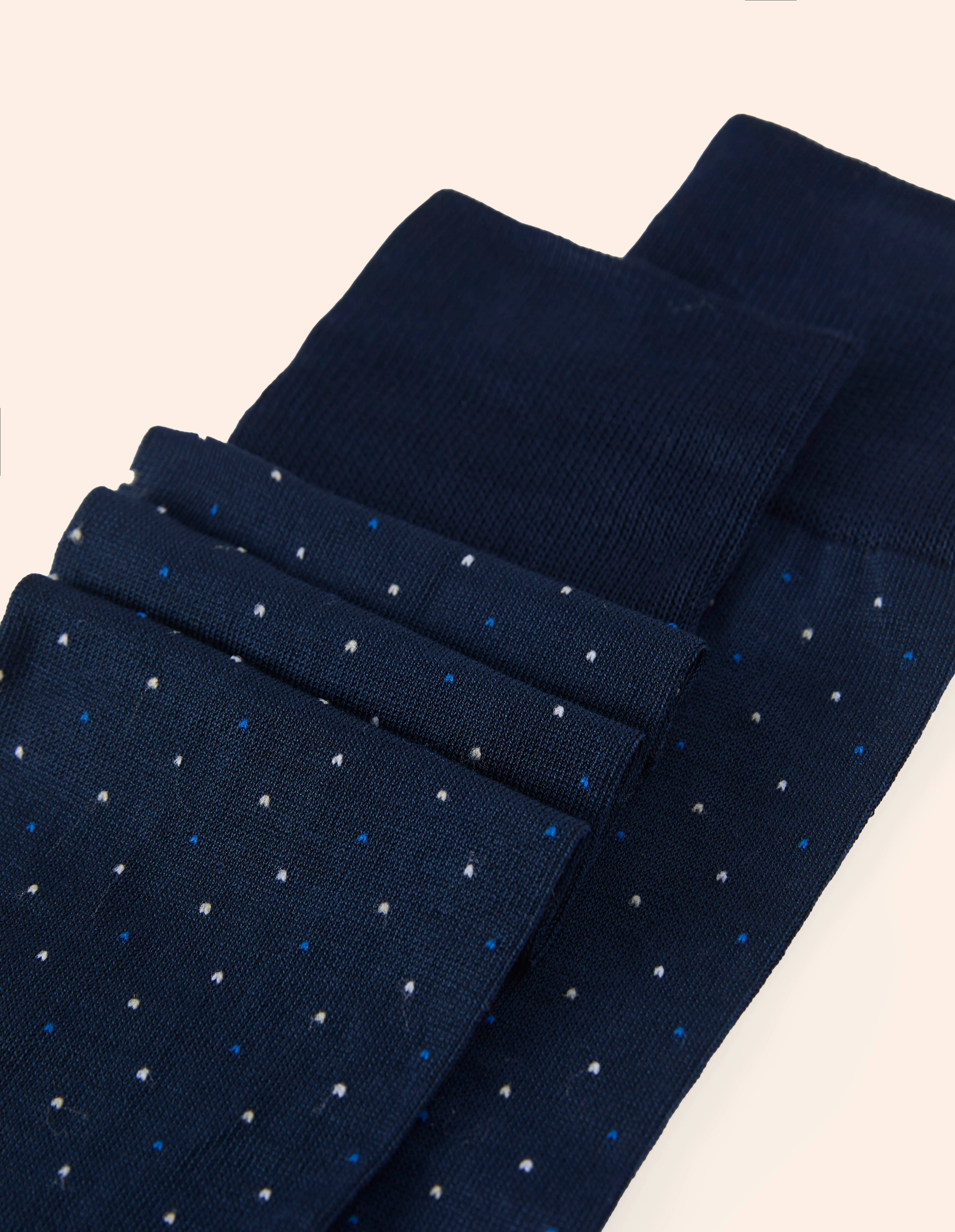Calze lunghe uomo blu pois azzurri e bianchi Daily - Image 2