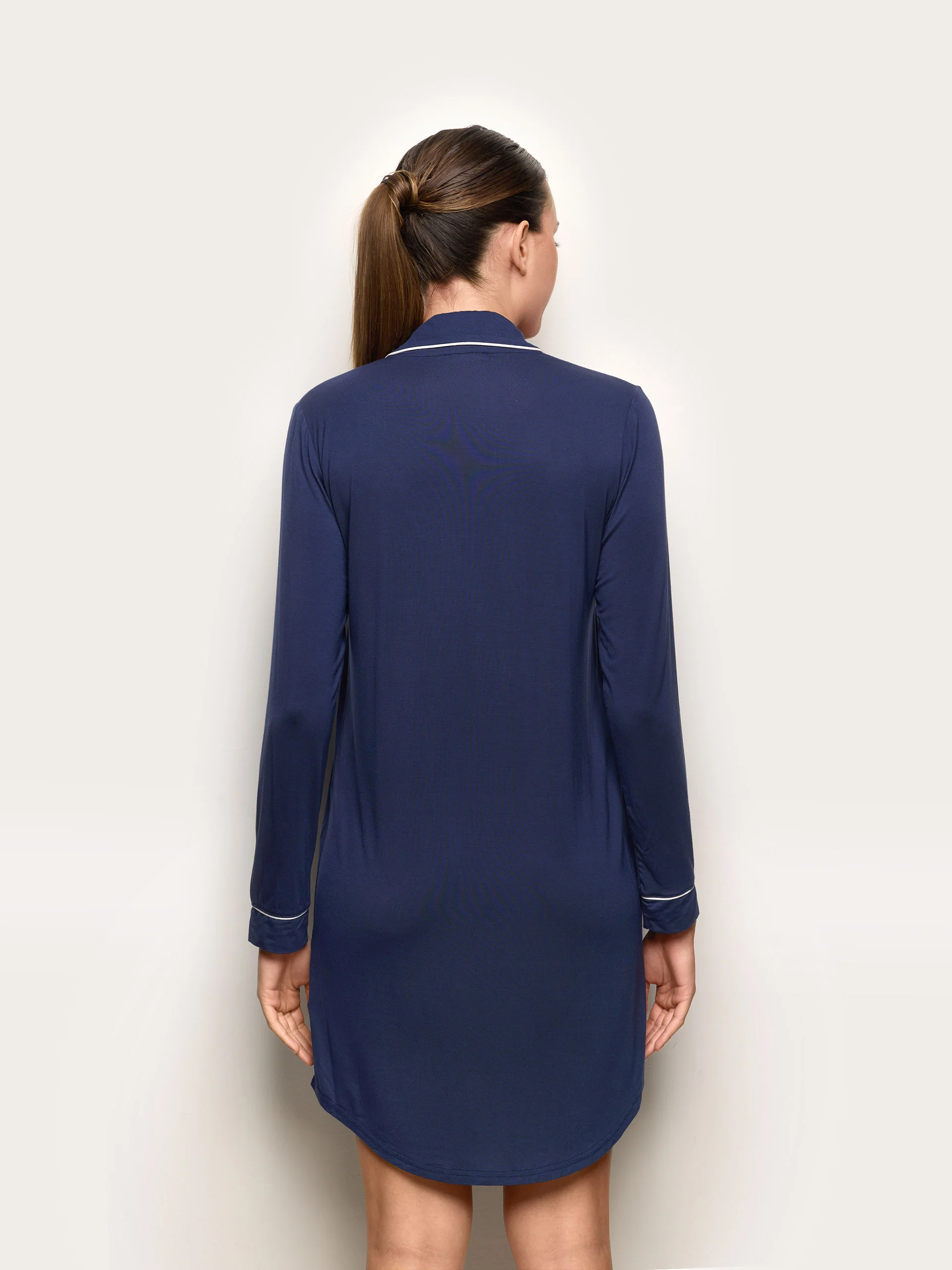 Camicia da notte manica lunga con TENCEL™ Modal - Daily - Image 3