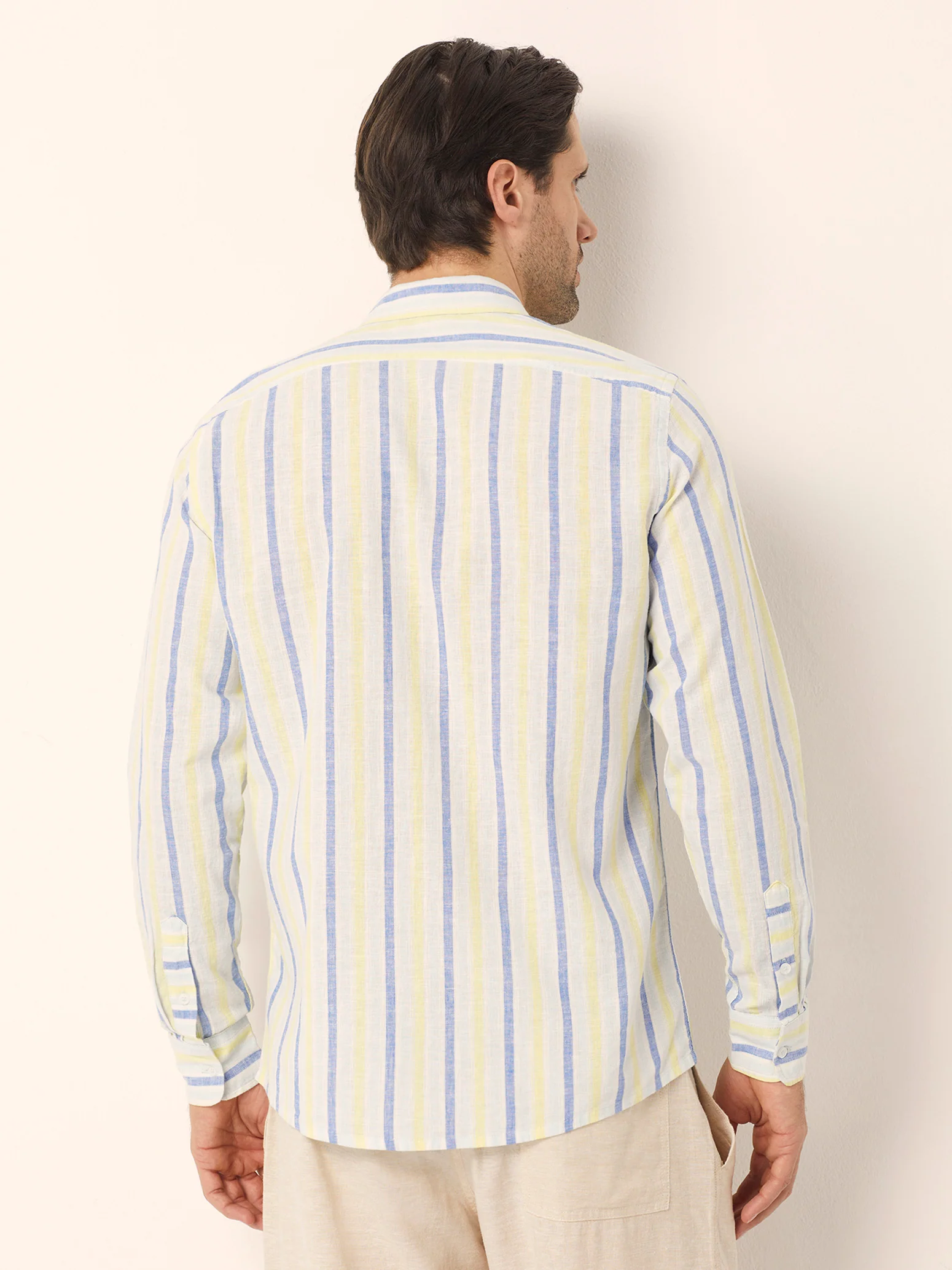 Camicia da uomo con colletto classico Cotton Linen - Image 13