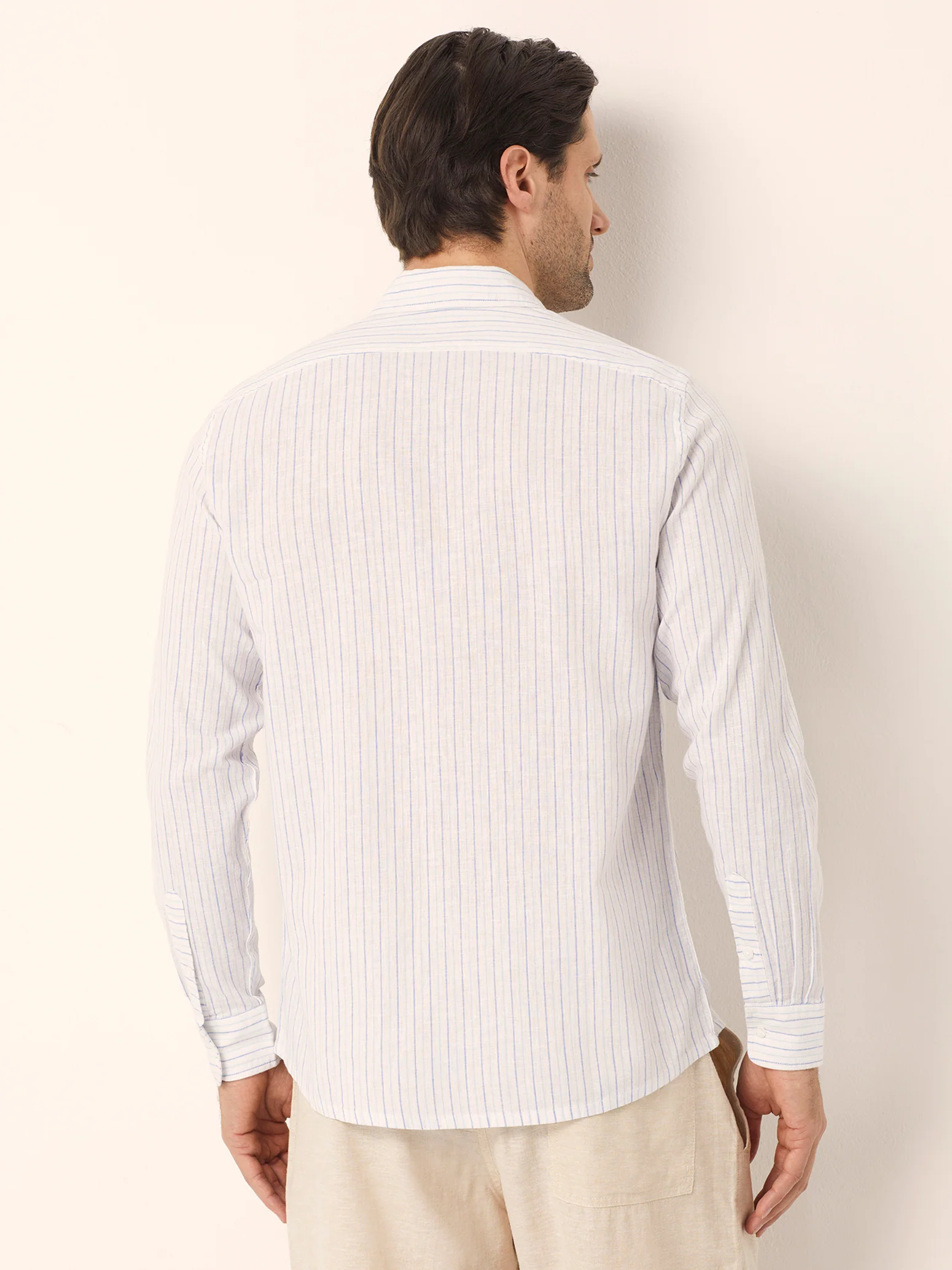 Camicia da uomo con colletto classico Cotton Linen - Image 18