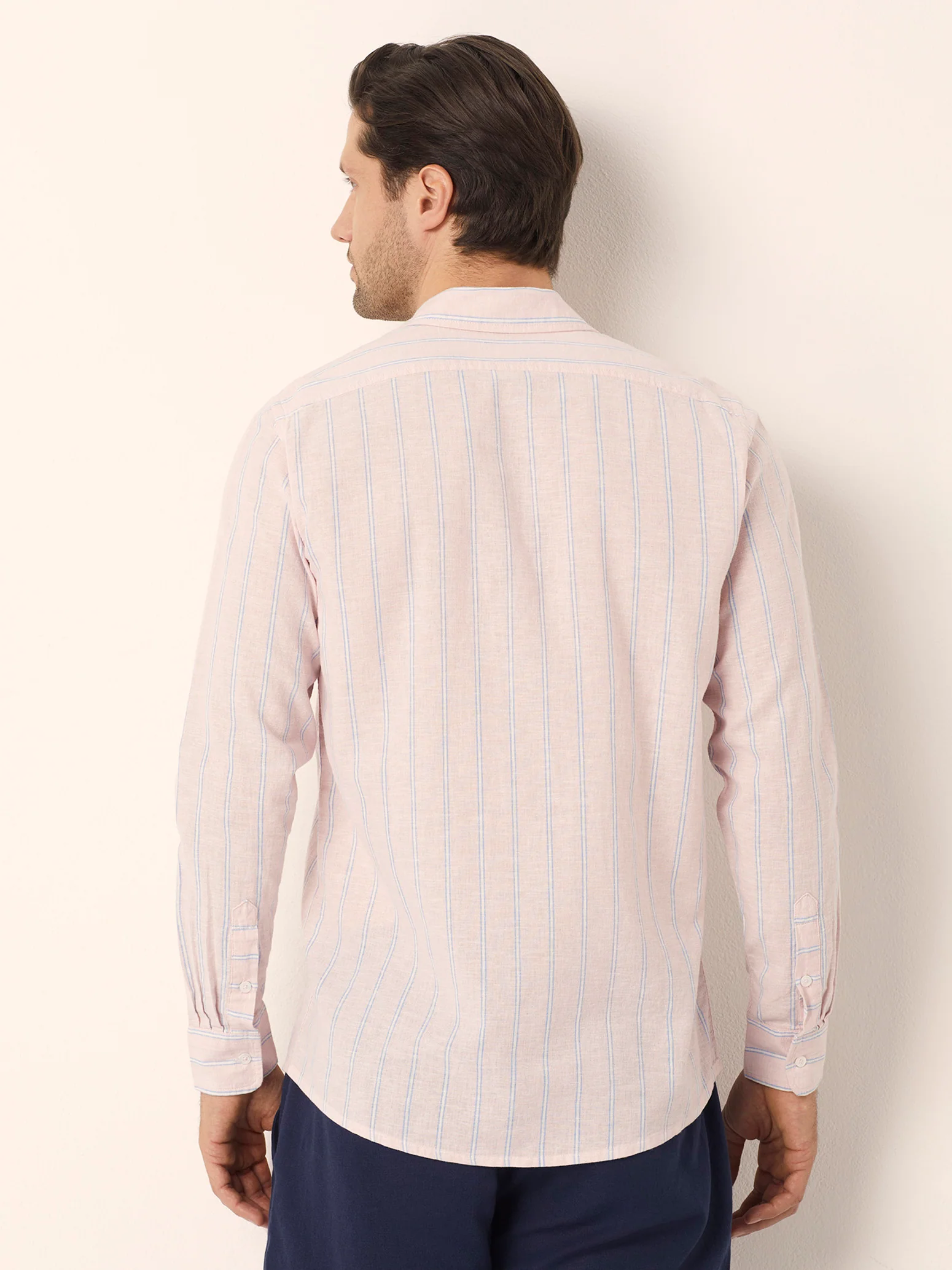 Camicia da uomo con colletto classico Cotton Linen - Image 23