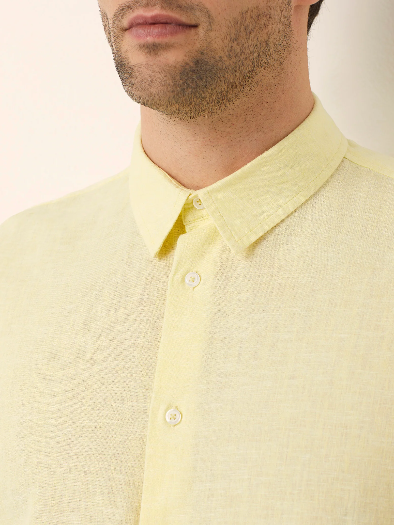 Camicia da uomo con colletto classico Cotton Linen - Image 8