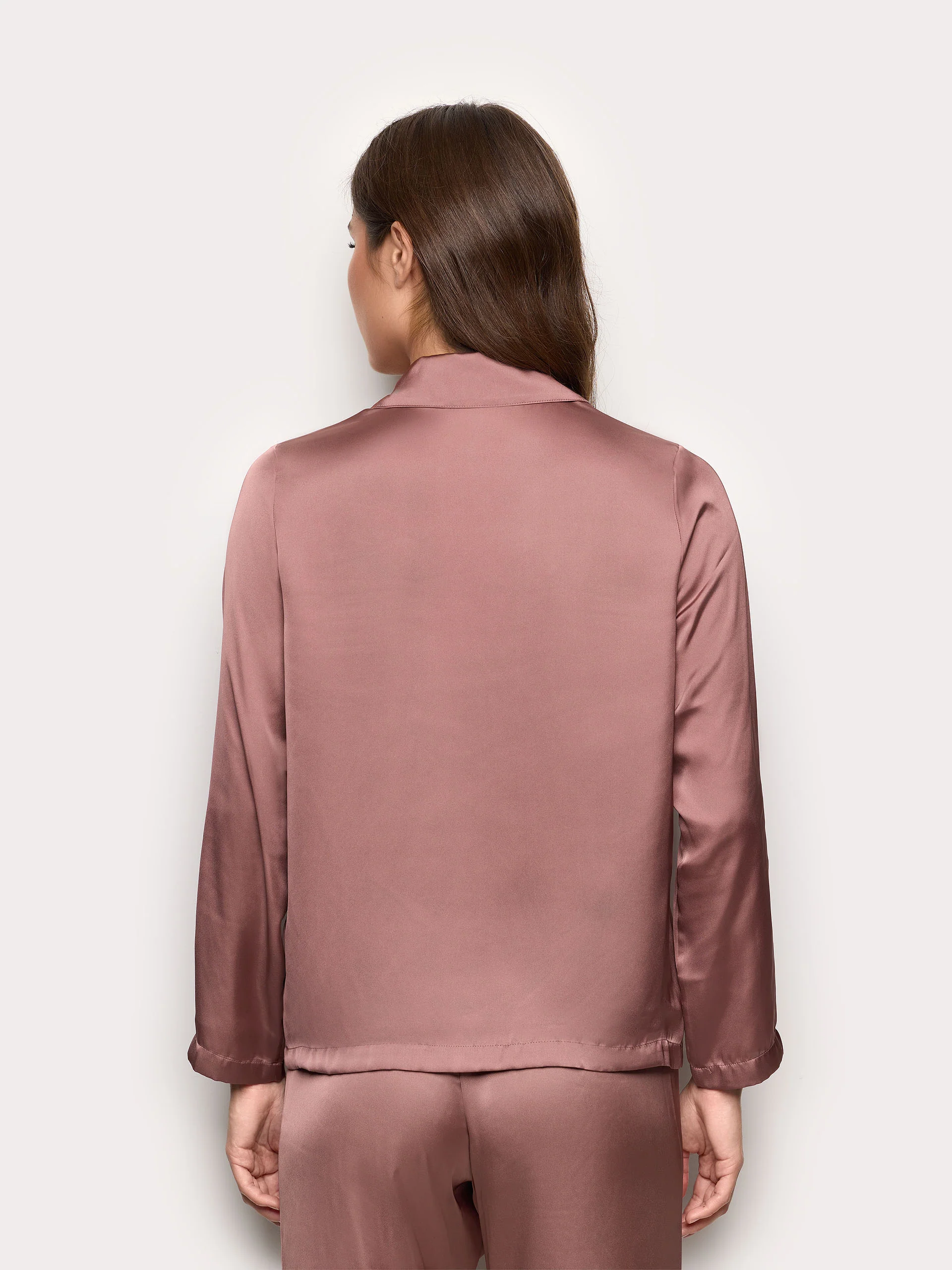 Camicia manica lunga in raso - Primula Color - Image 4