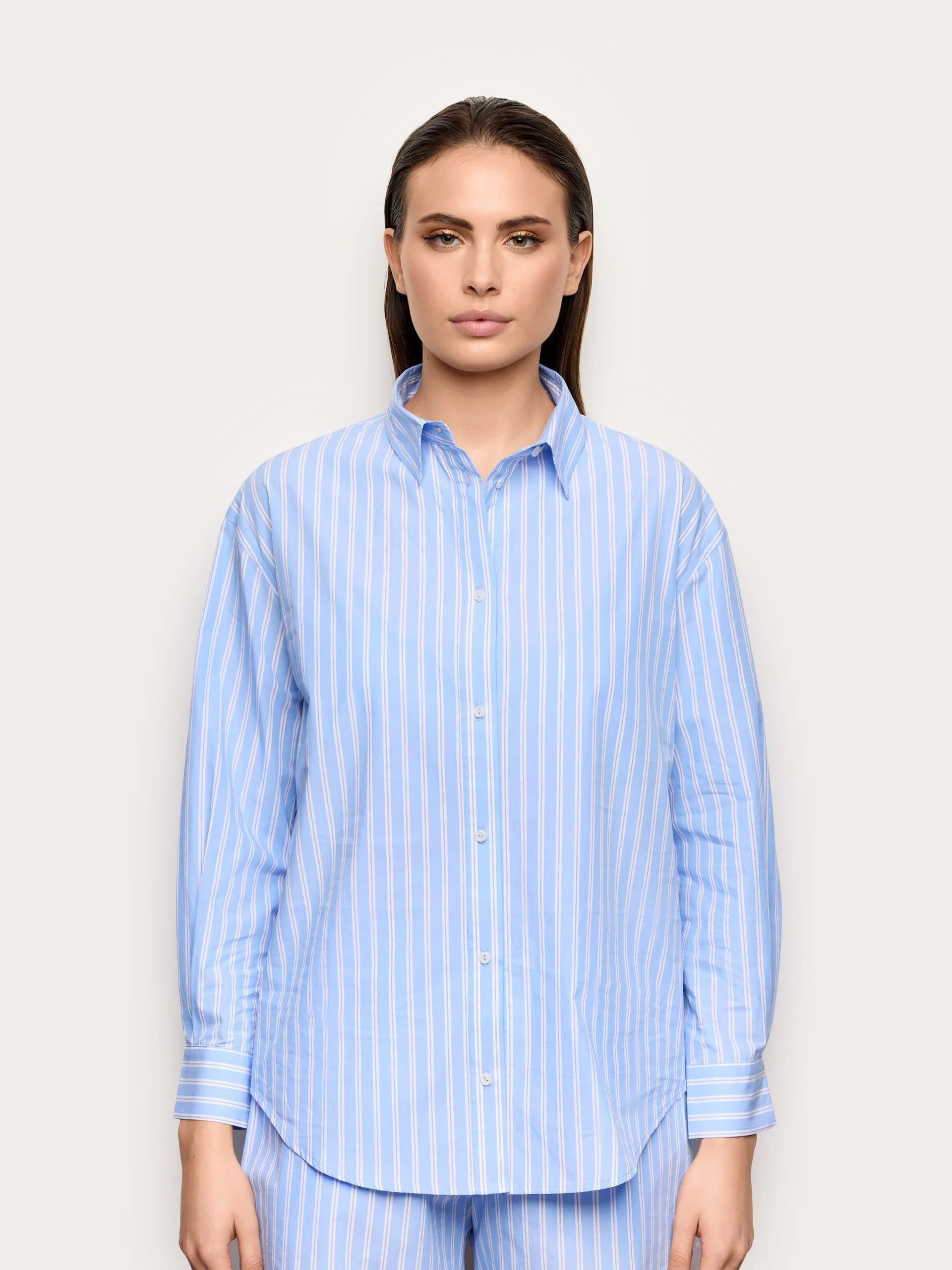 Camicia in cotone a righe - Popeline - Image 2