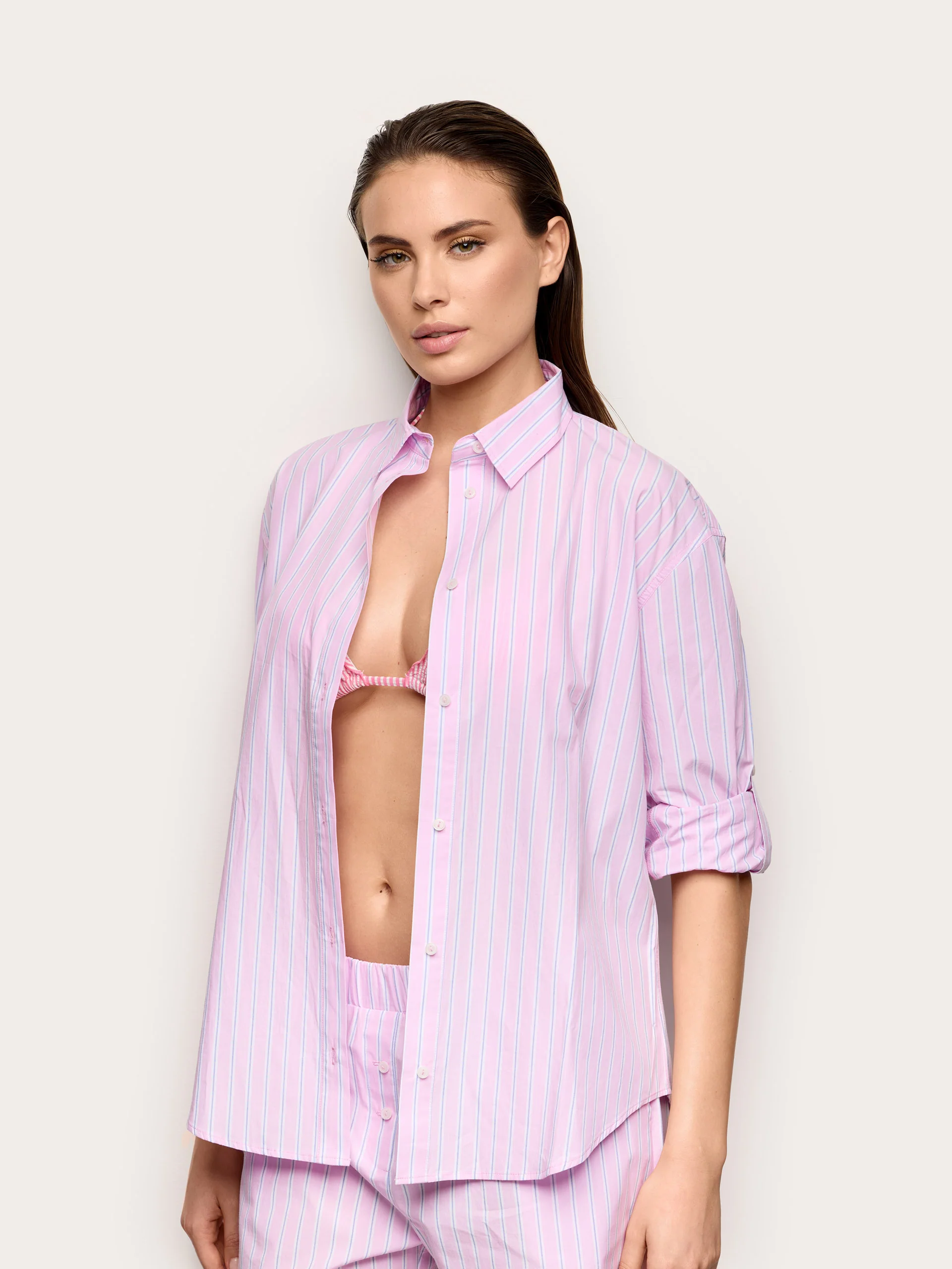Camicia in cotone a righe - Popeline - Image 6