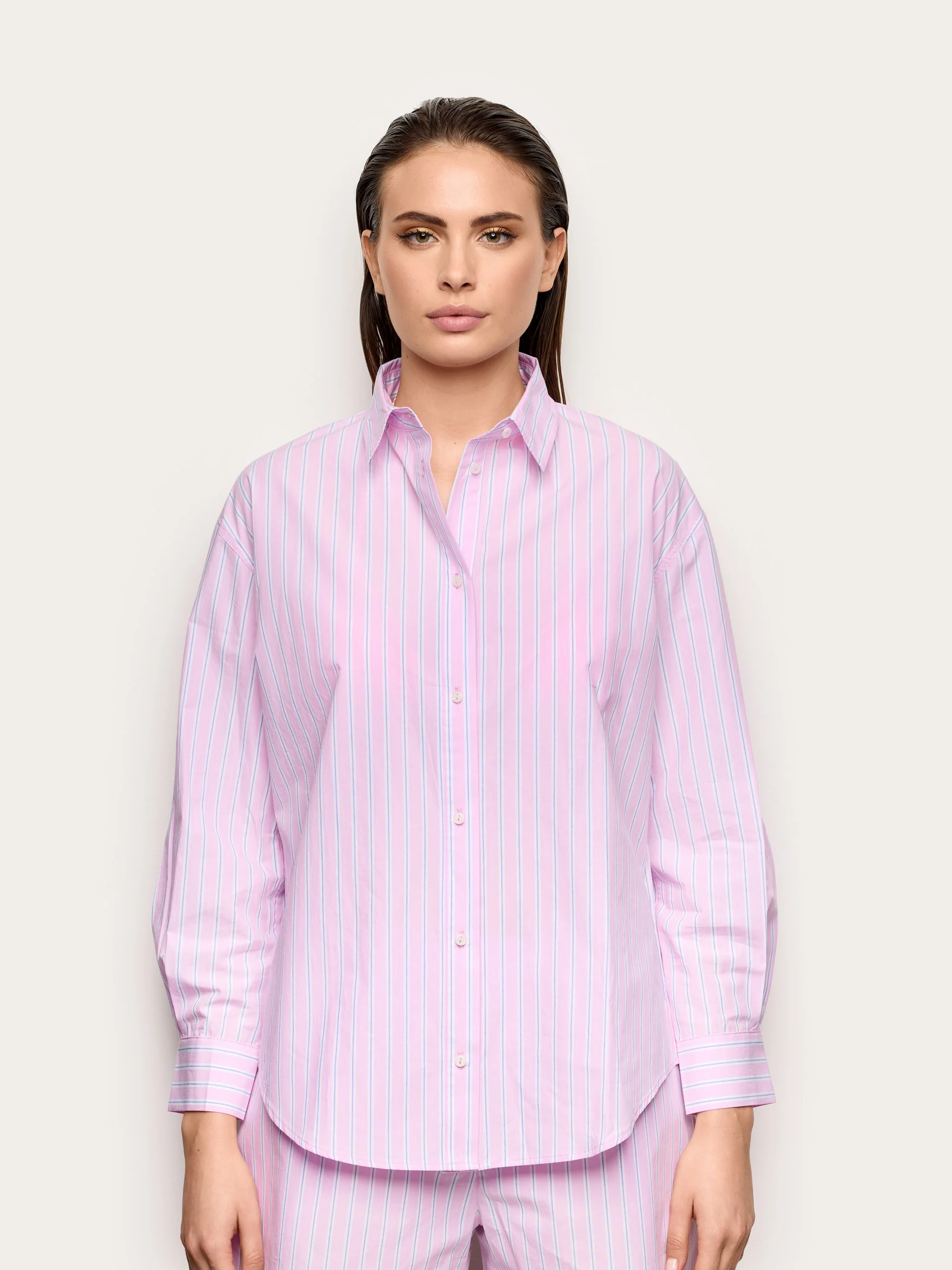 Camicia in cotone a righe - Popeline - Image 7