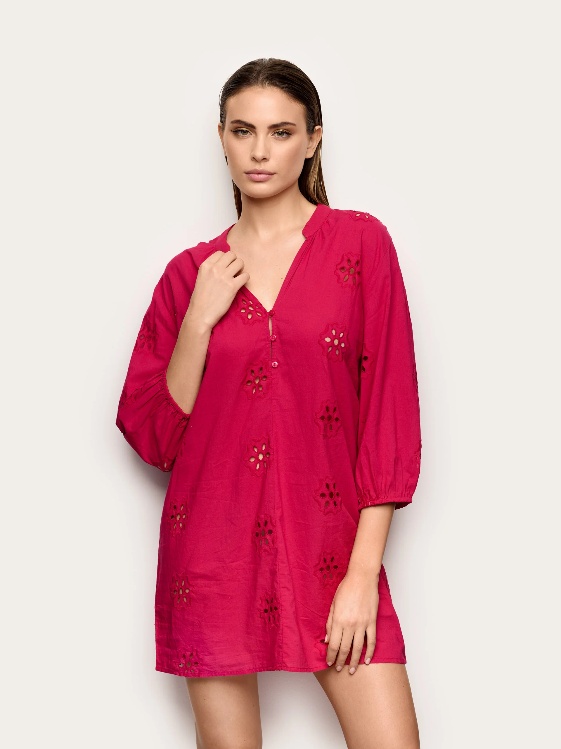 Camicione in cotone con ricamo sangallo - Summer Glam - Image 6