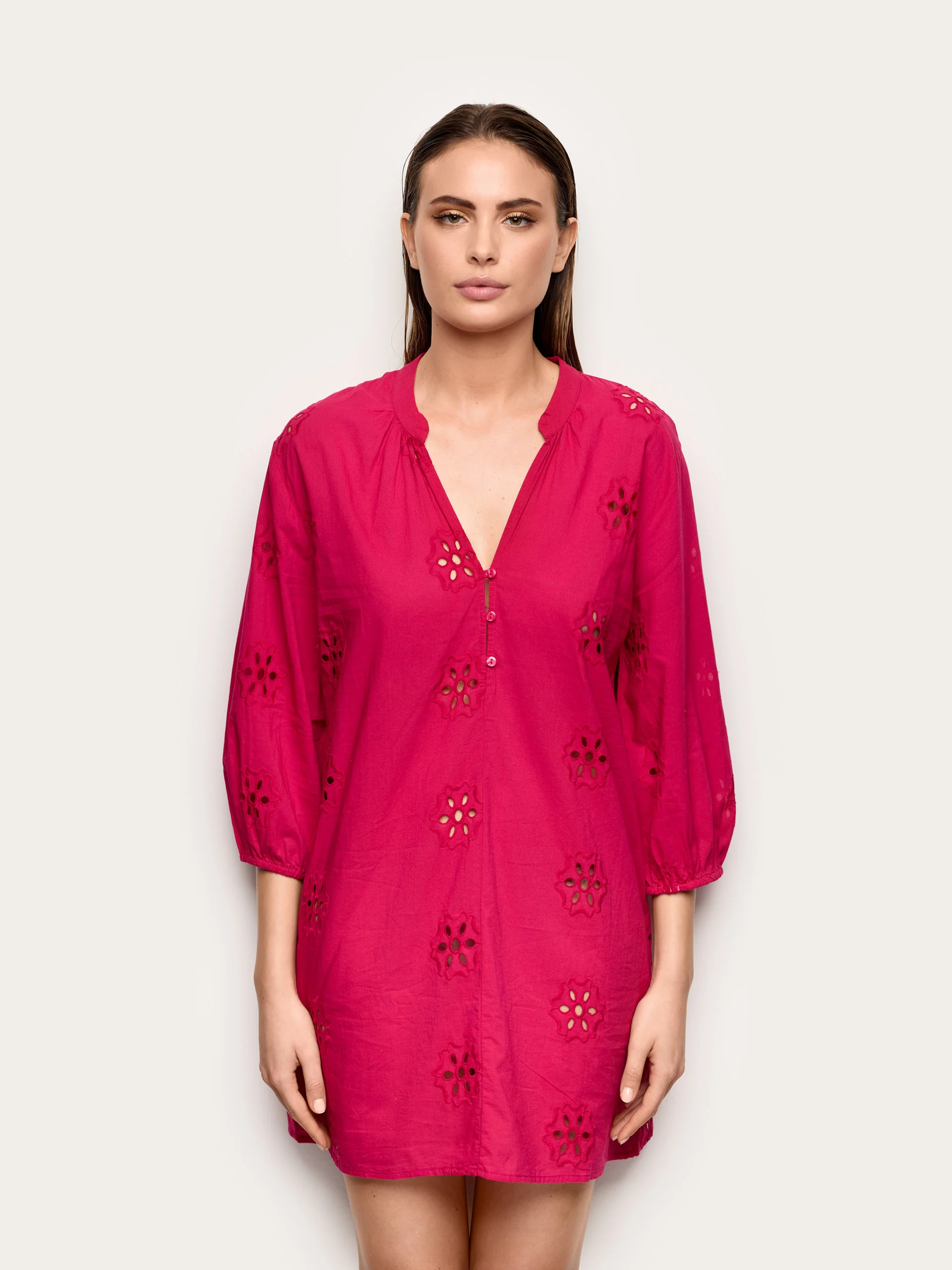 Camicione in cotone con ricamo sangallo - Summer Glam - Image 7