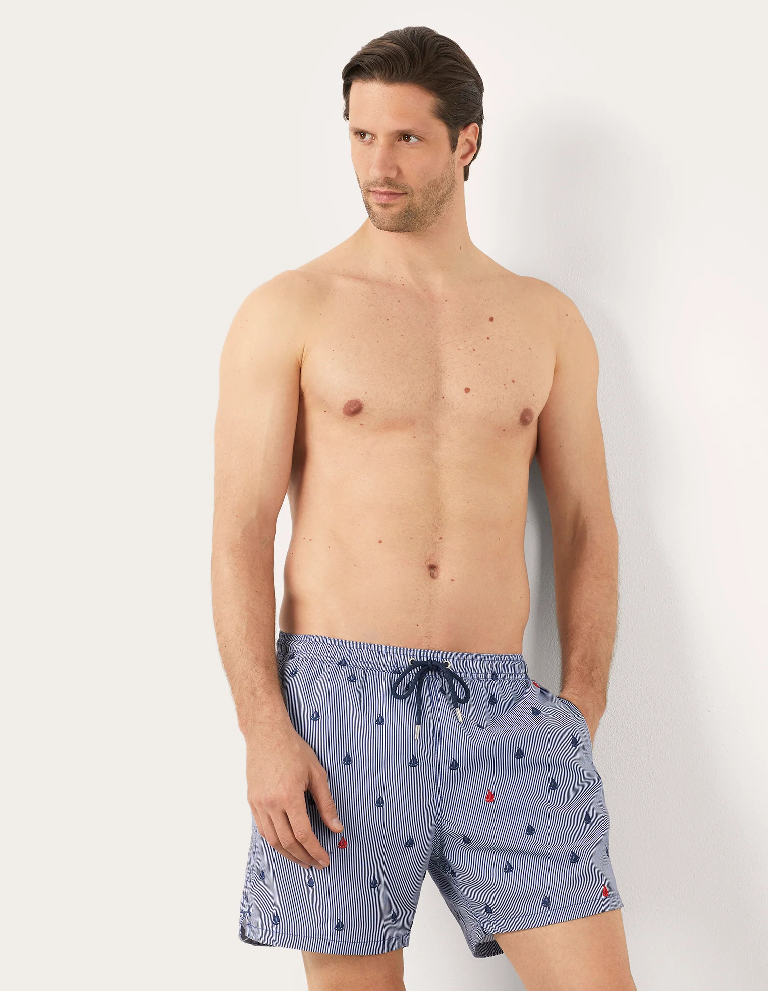 Costume boxer da uomo con barche Marina I - Image 5