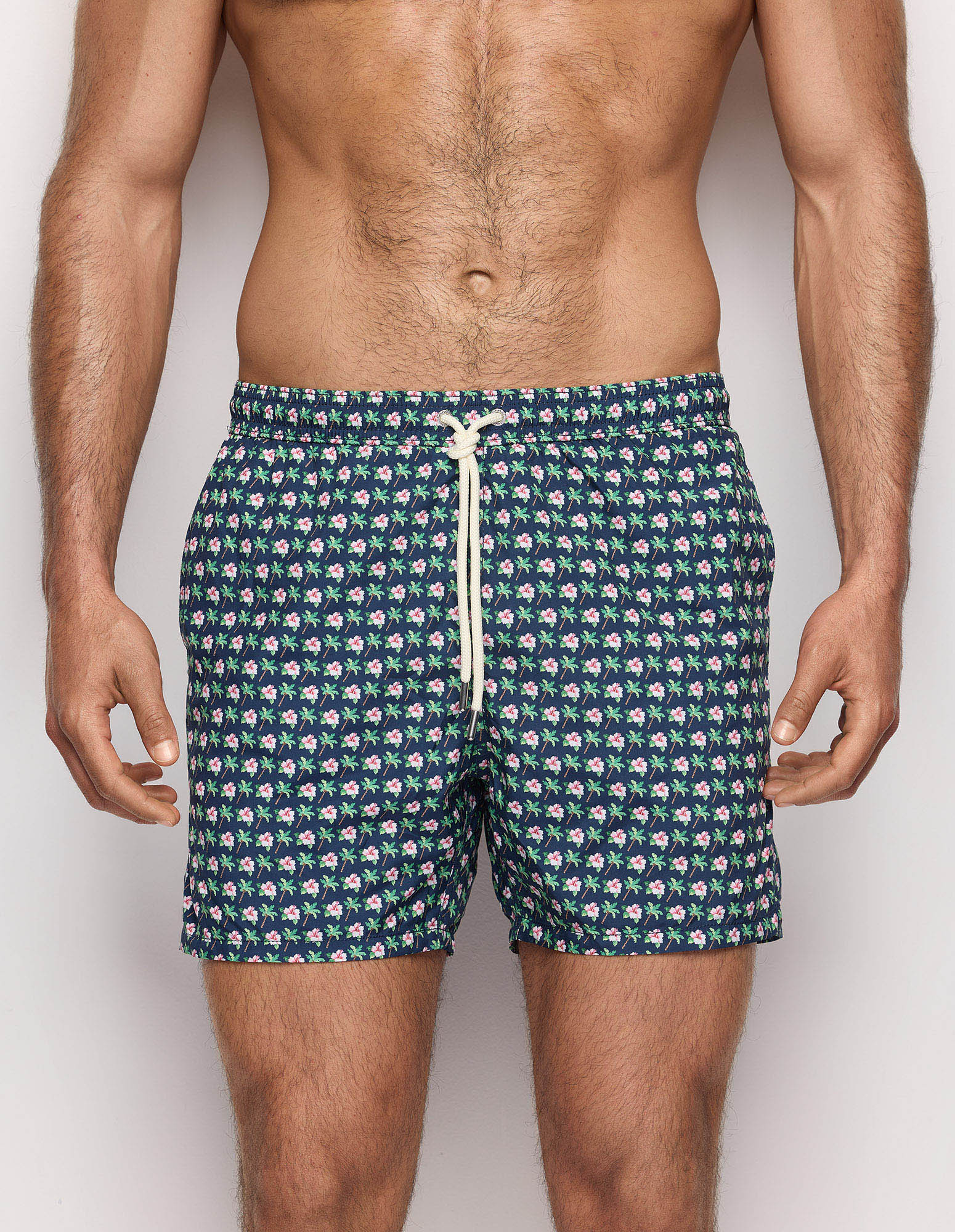 Costume boxer nero da uomo con fiori Tropical - Image 3