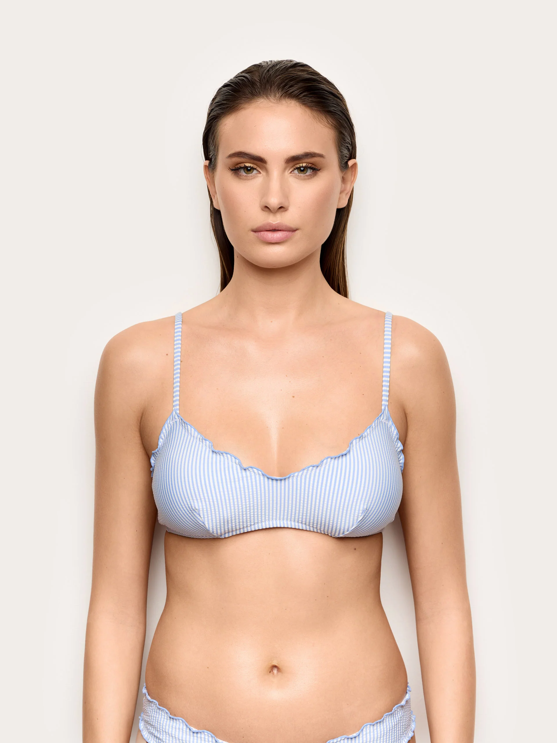 Costume bralette preformata senza ferretto - Seersucker - Image 2