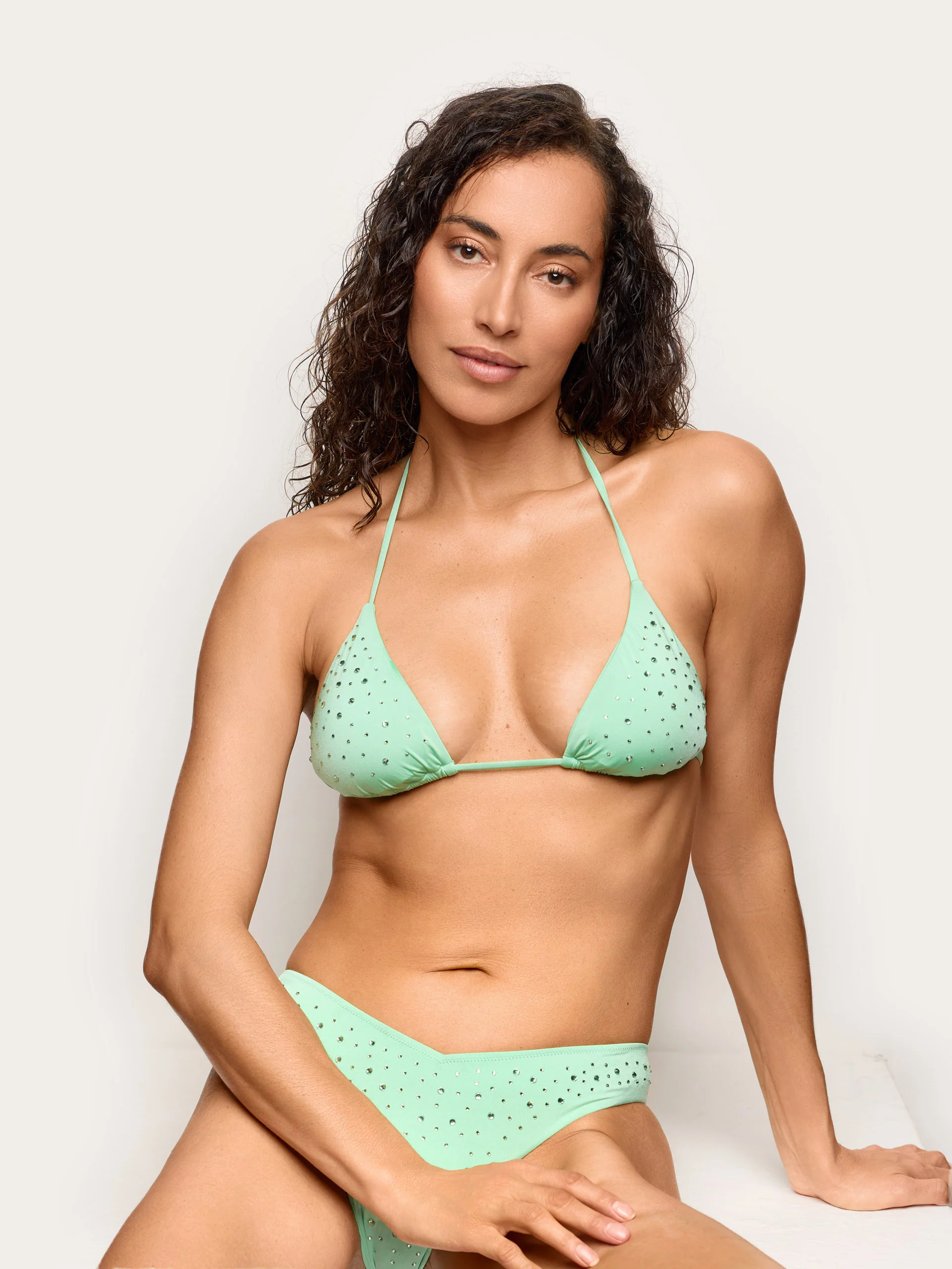 Costume triangolo coppe estraibili con strass - Jade - Image 6