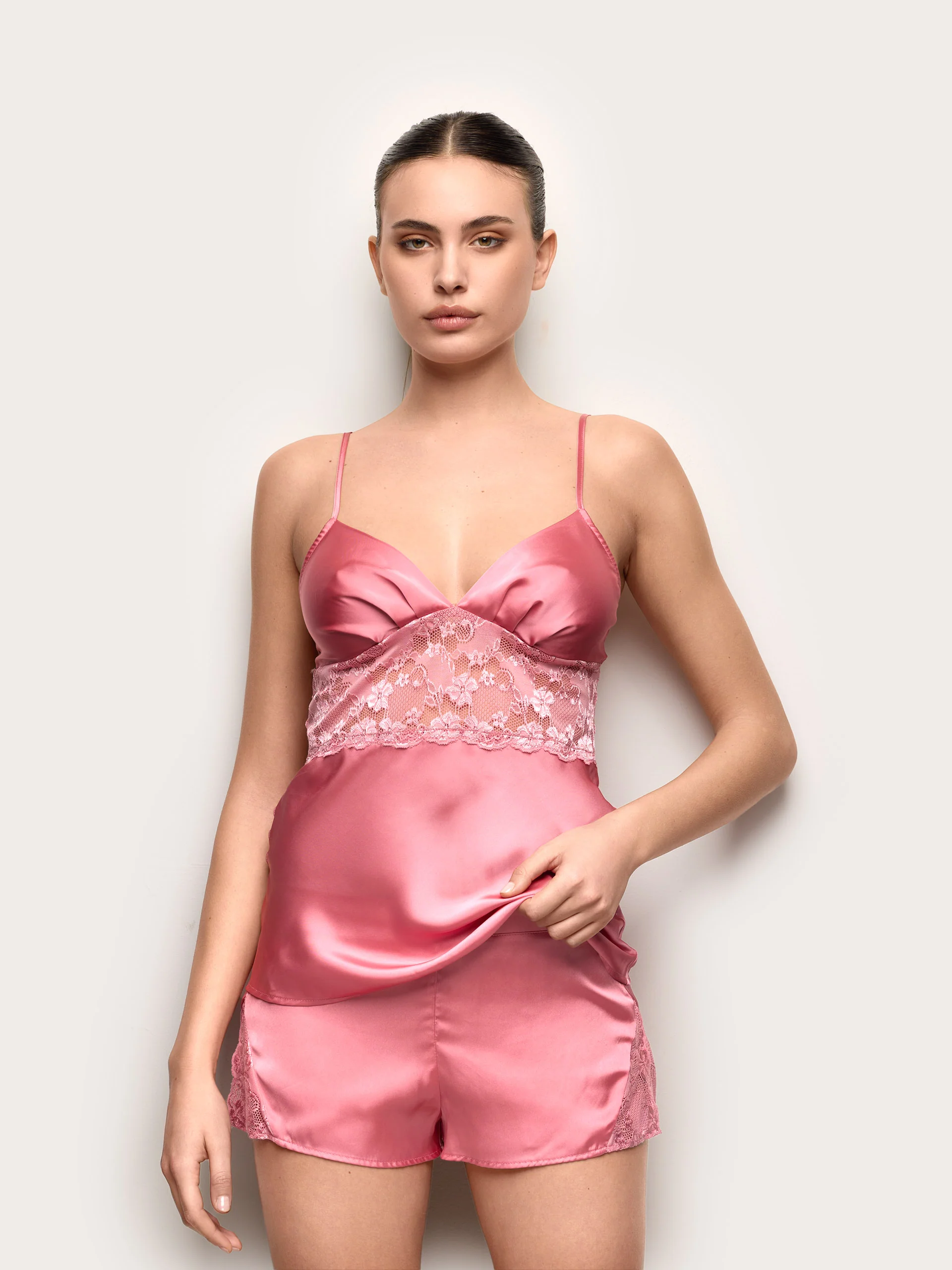 Culotte in raso e pizzo - Primula Color
