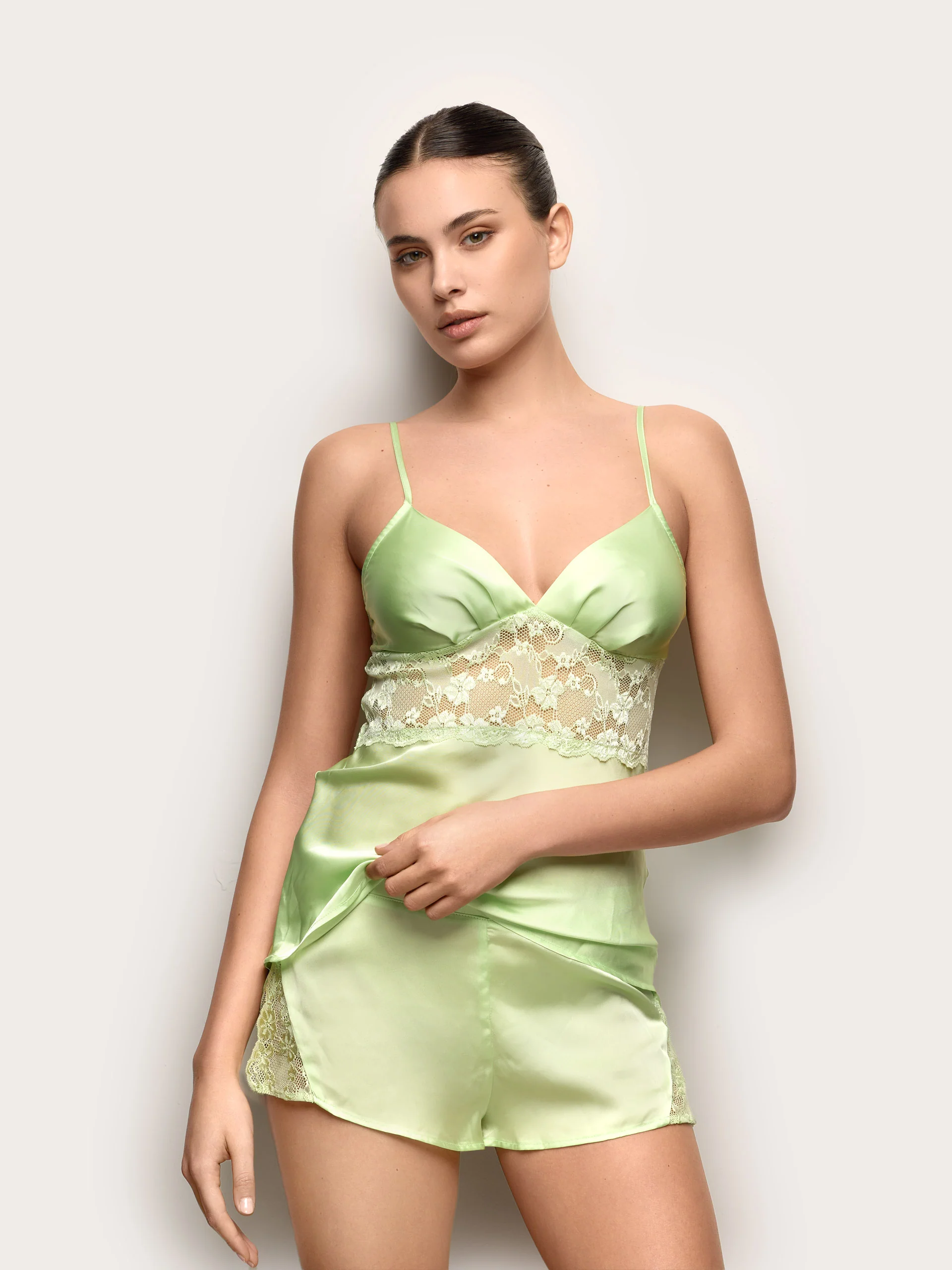 Culotte in raso e pizzo - Primula Color