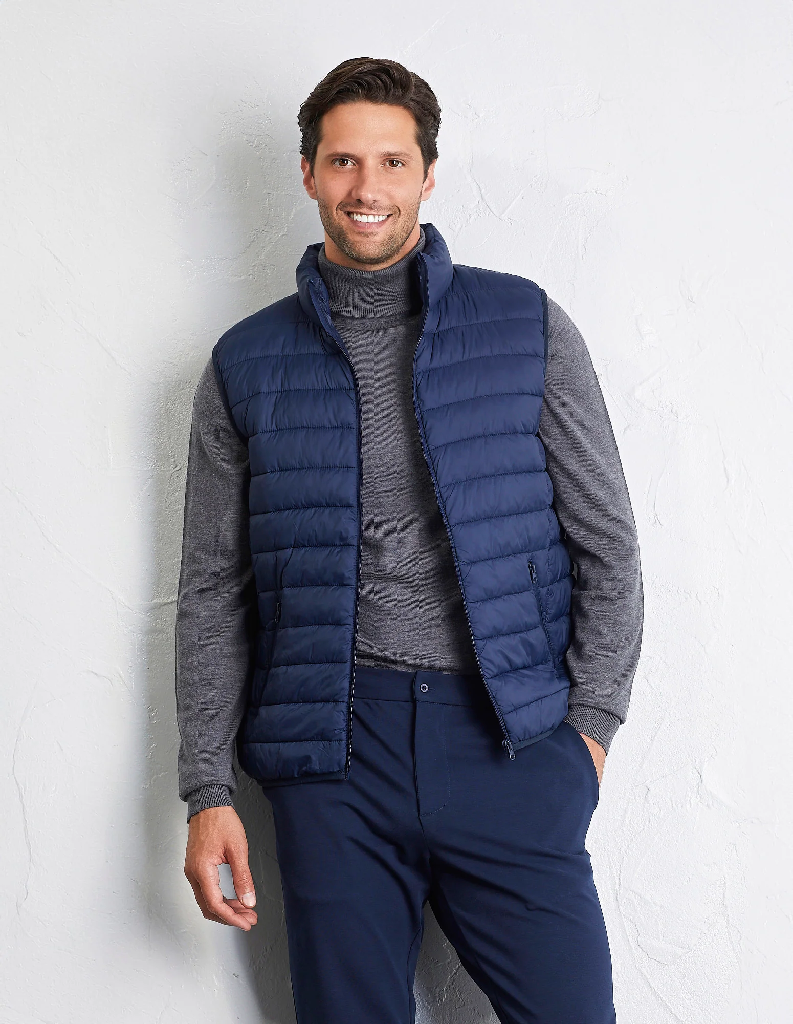 Gilet trapuntato con tasche Easy Living