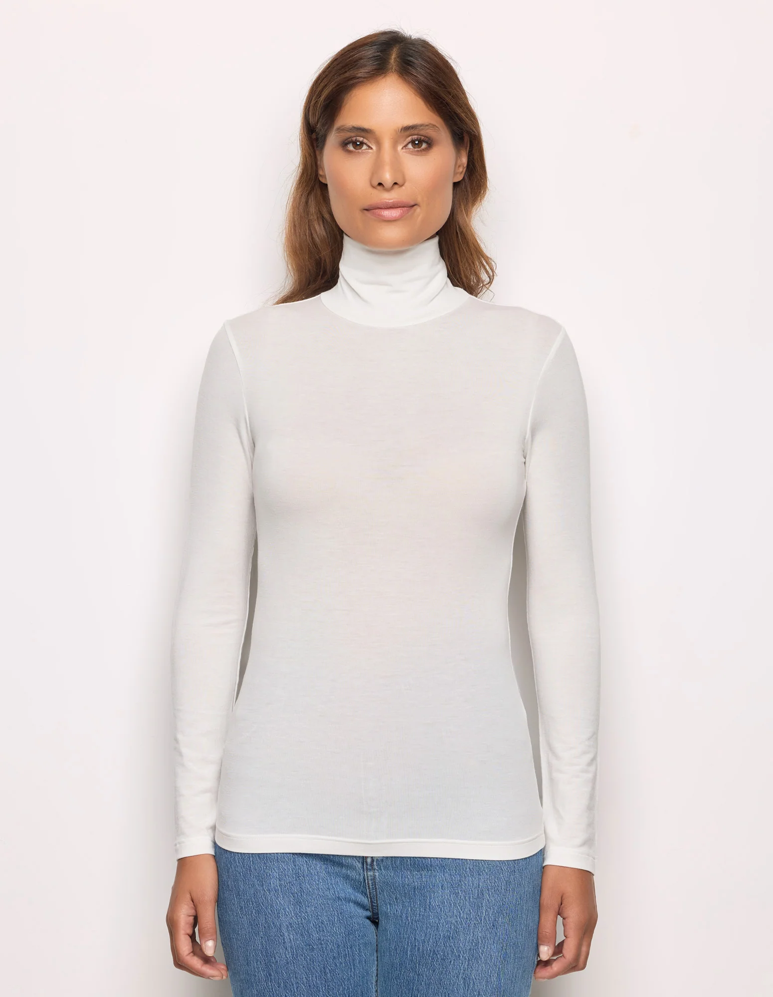 Maglia collo alto Basic in TENCEL™ Modal con Cashmere - Image 10