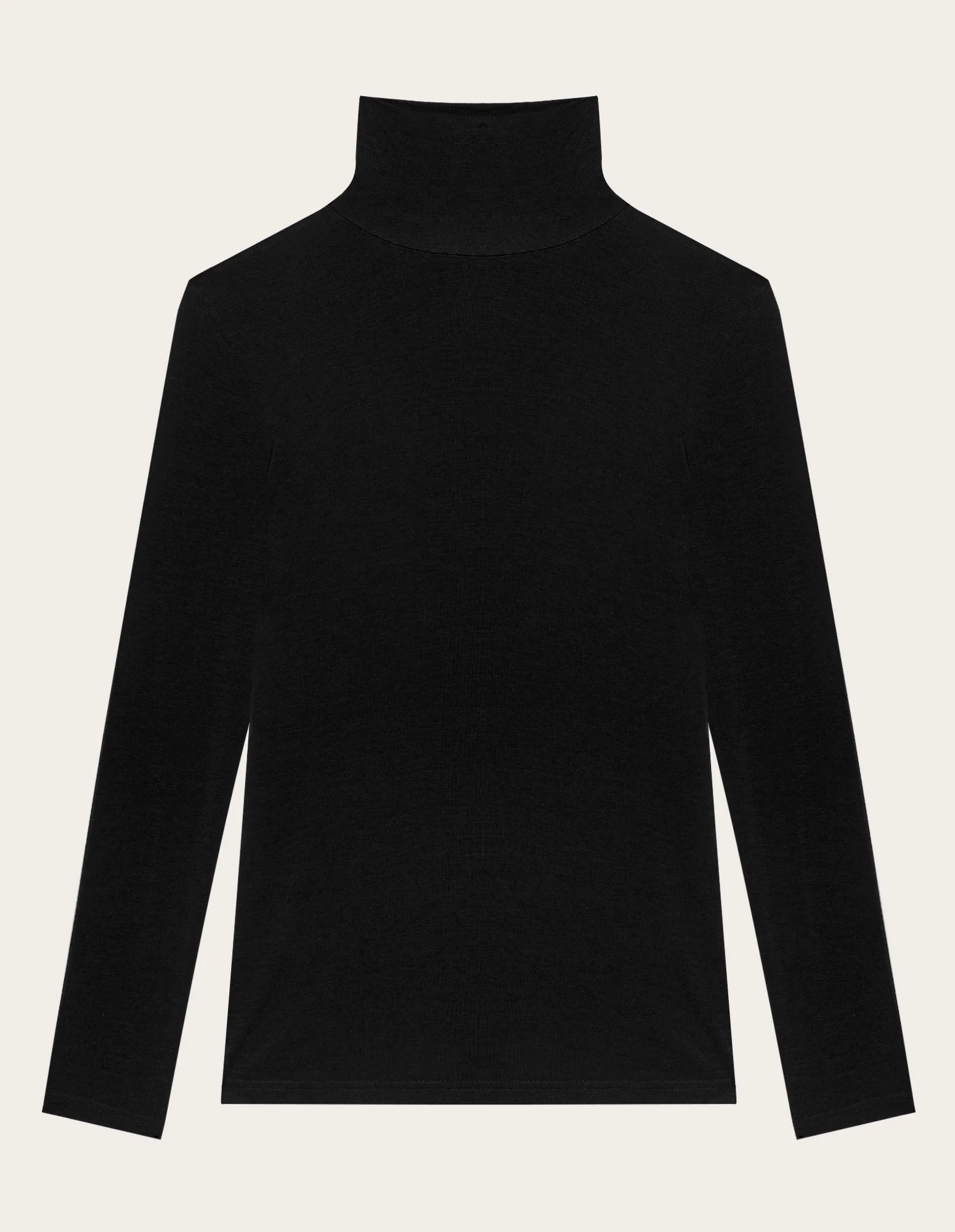 Maglia collo alto Basic in TENCEL™ Modal con Cashmere - Image 4