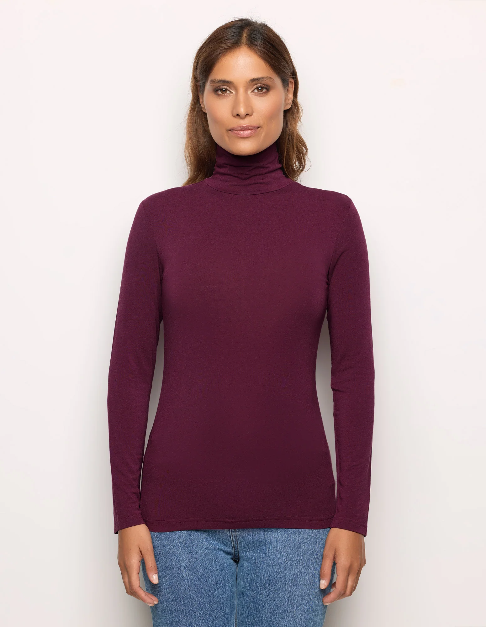 Maglia collo alto Basic in TENCEL™ Modal con Cashmere - Image 6