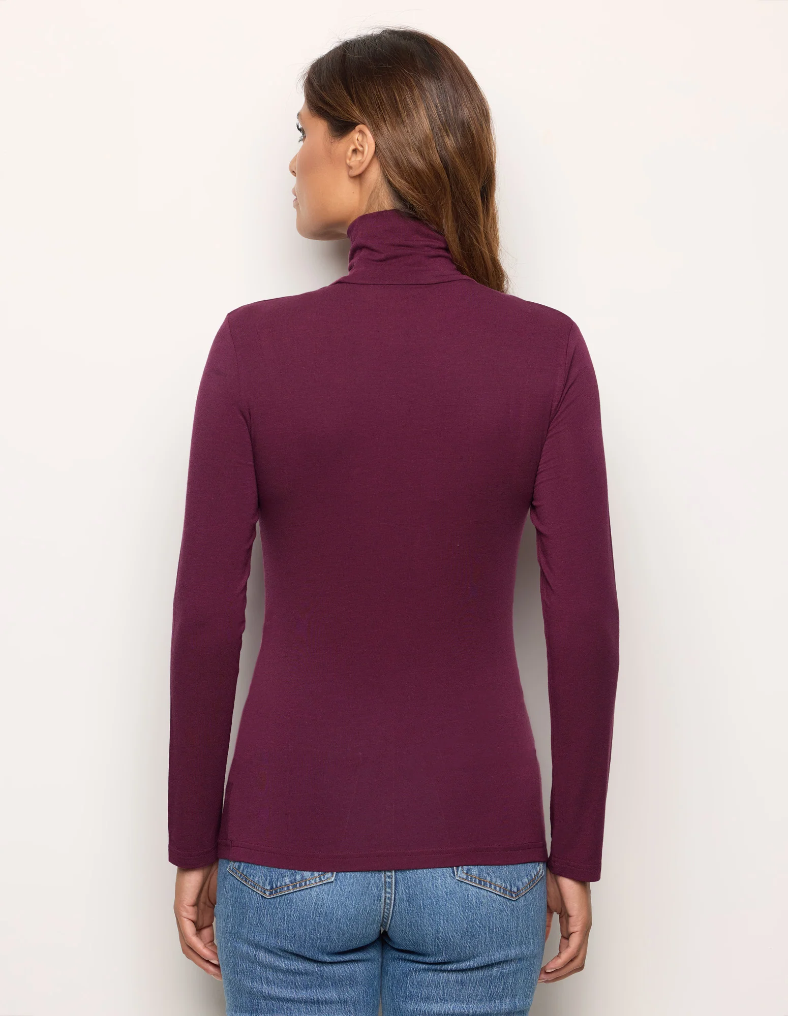 Maglia collo alto Basic in TENCEL™ Modal con Cashmere - Image 7