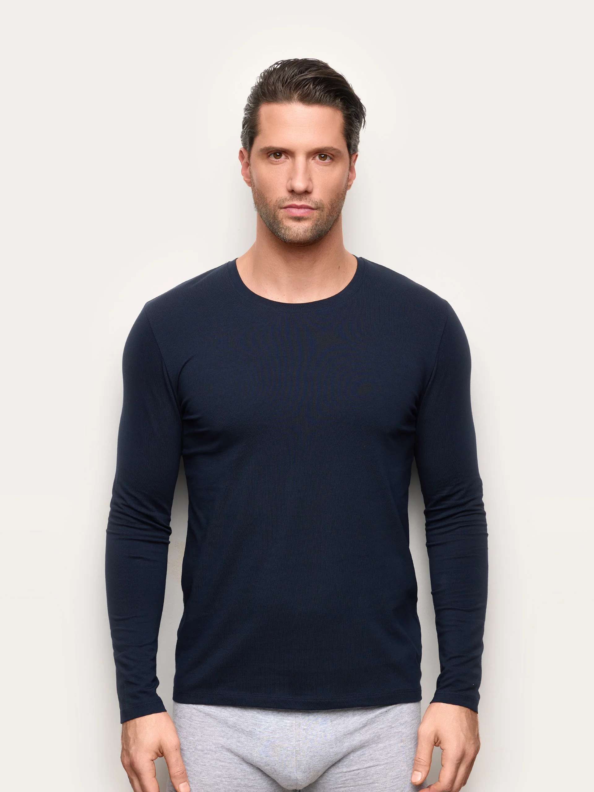 Maglia girocollo a manica lunga uomo in cotone Supima Luxury - Image 12