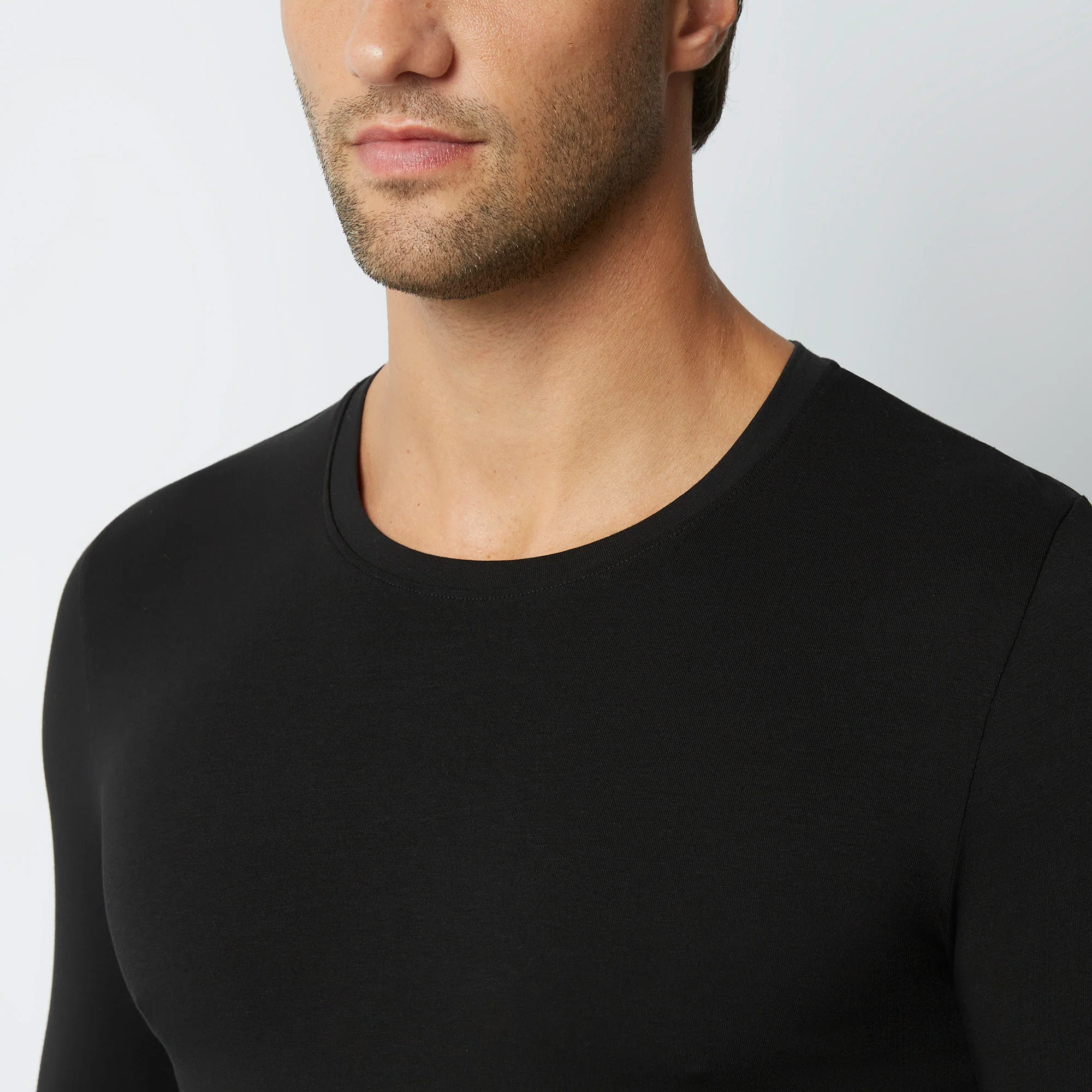 Maglia girocollo uomo a maniche lunghe in cotone New Simply - Image 15