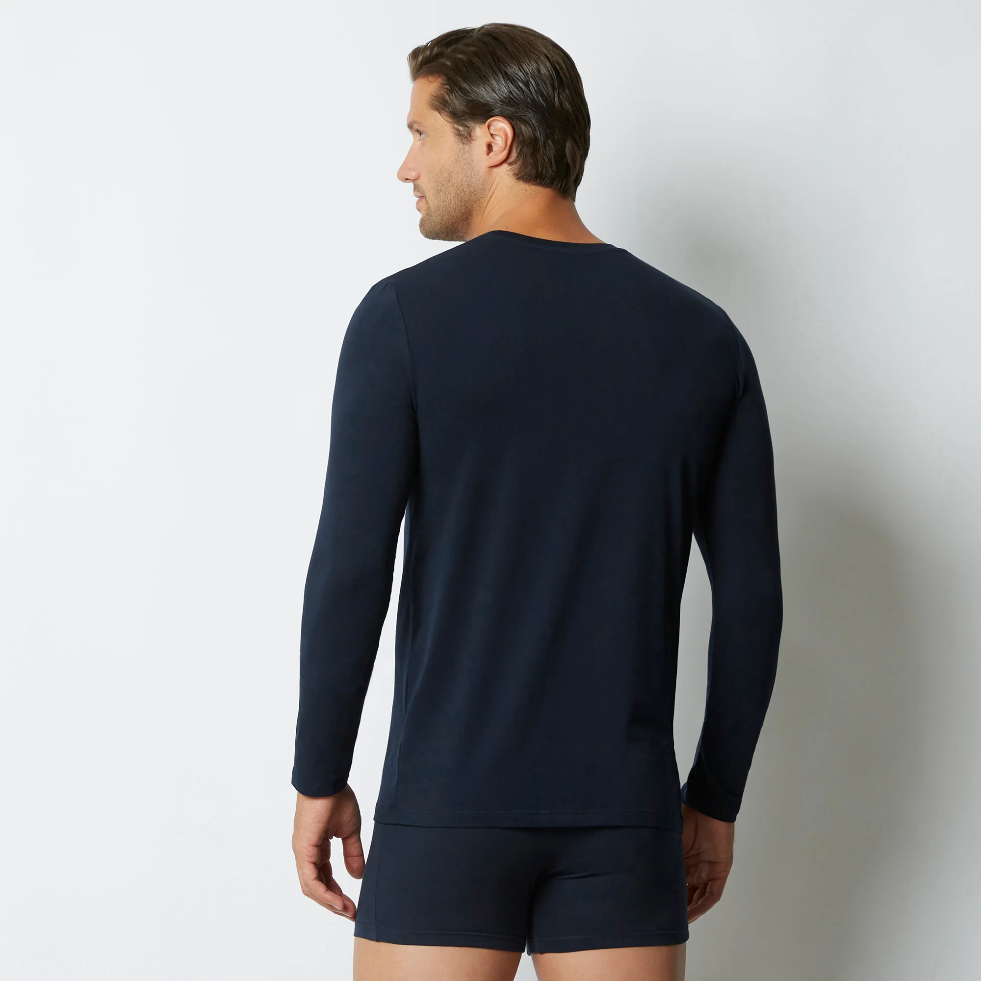 Maglia girocollo uomo a maniche lunghe in cotone New Simply - Image 6