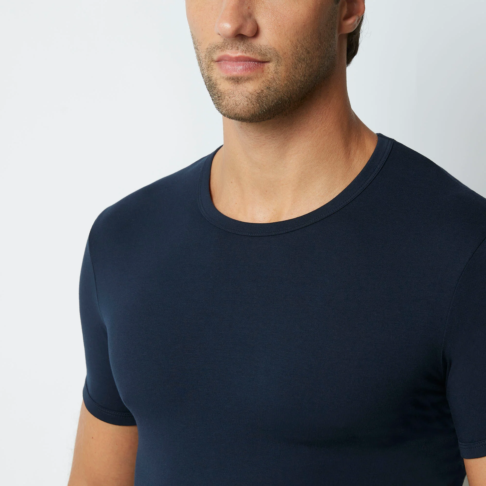 Maglia girocollo uomo in cotone New Simply - Image 7