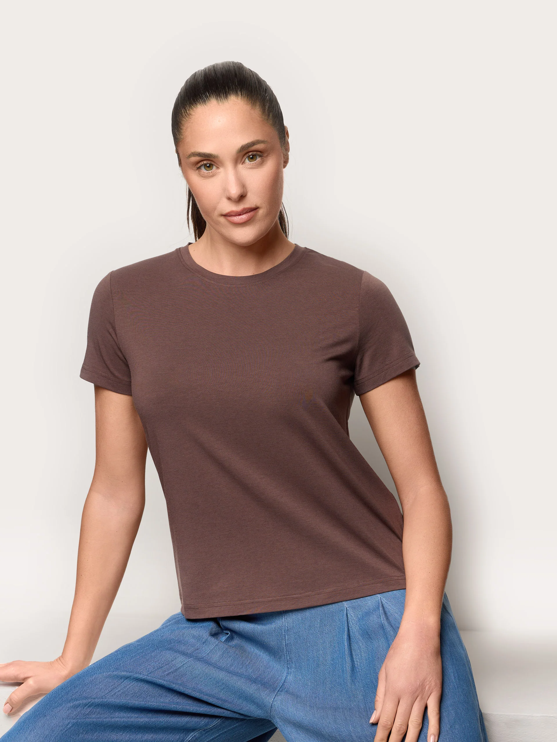 Maglia manica corta con TENCEL™ Modal, Cotone e Seta - Image 17