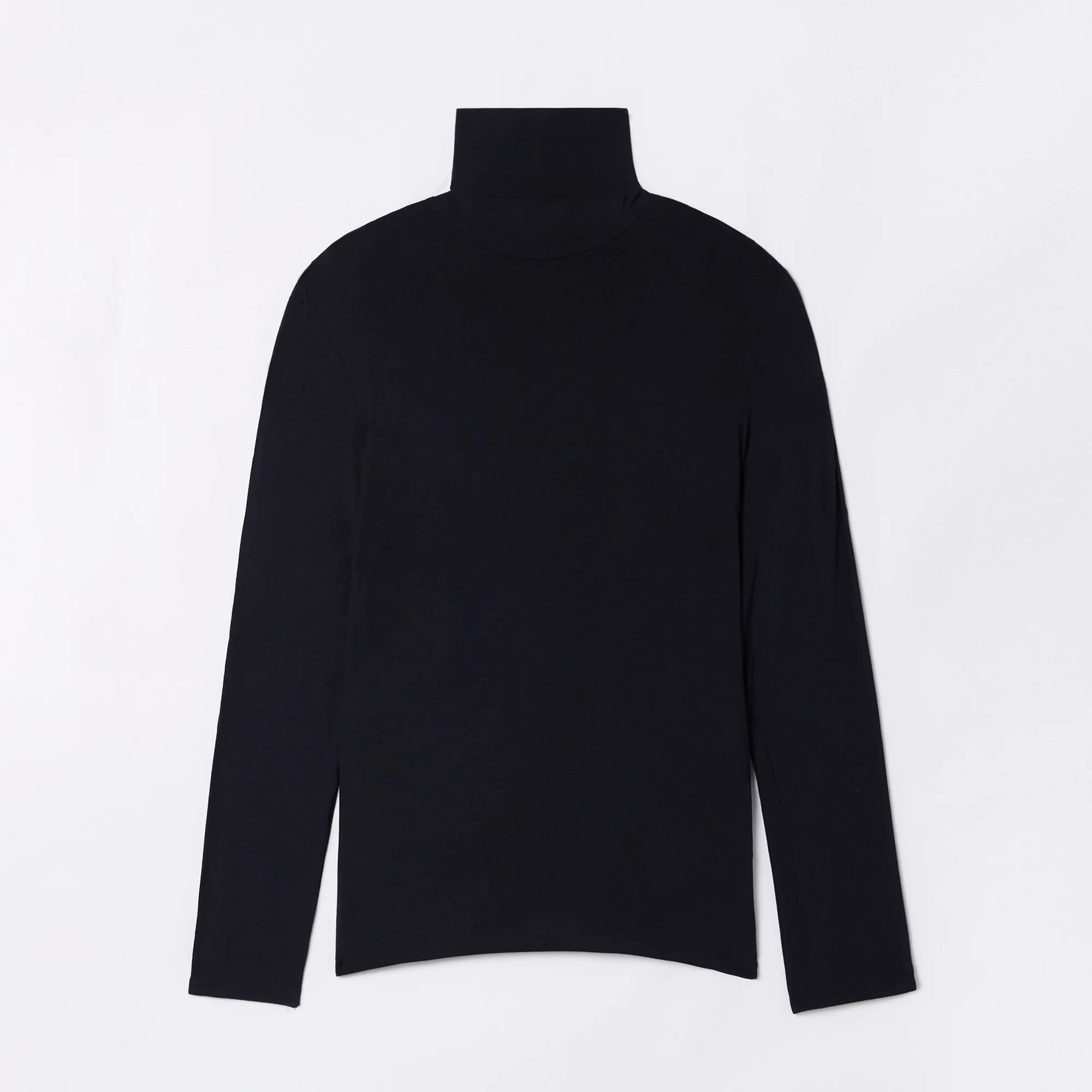 Maglia manica lunga a collo alto Basic con Modal e Cashmere - Image 4