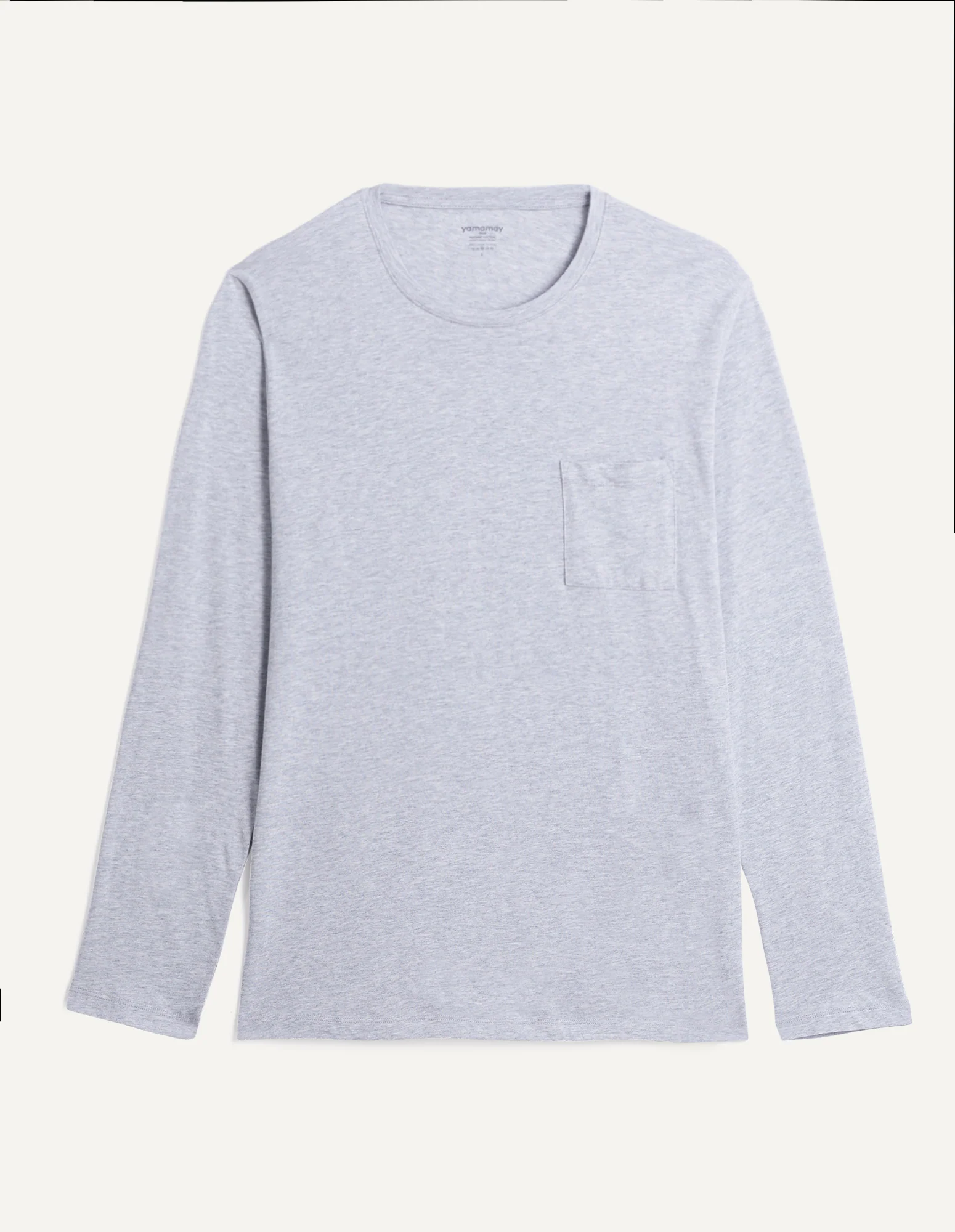 Maglia manica lunga girocollo con taschino in cotone Supima Luxury - Image 20