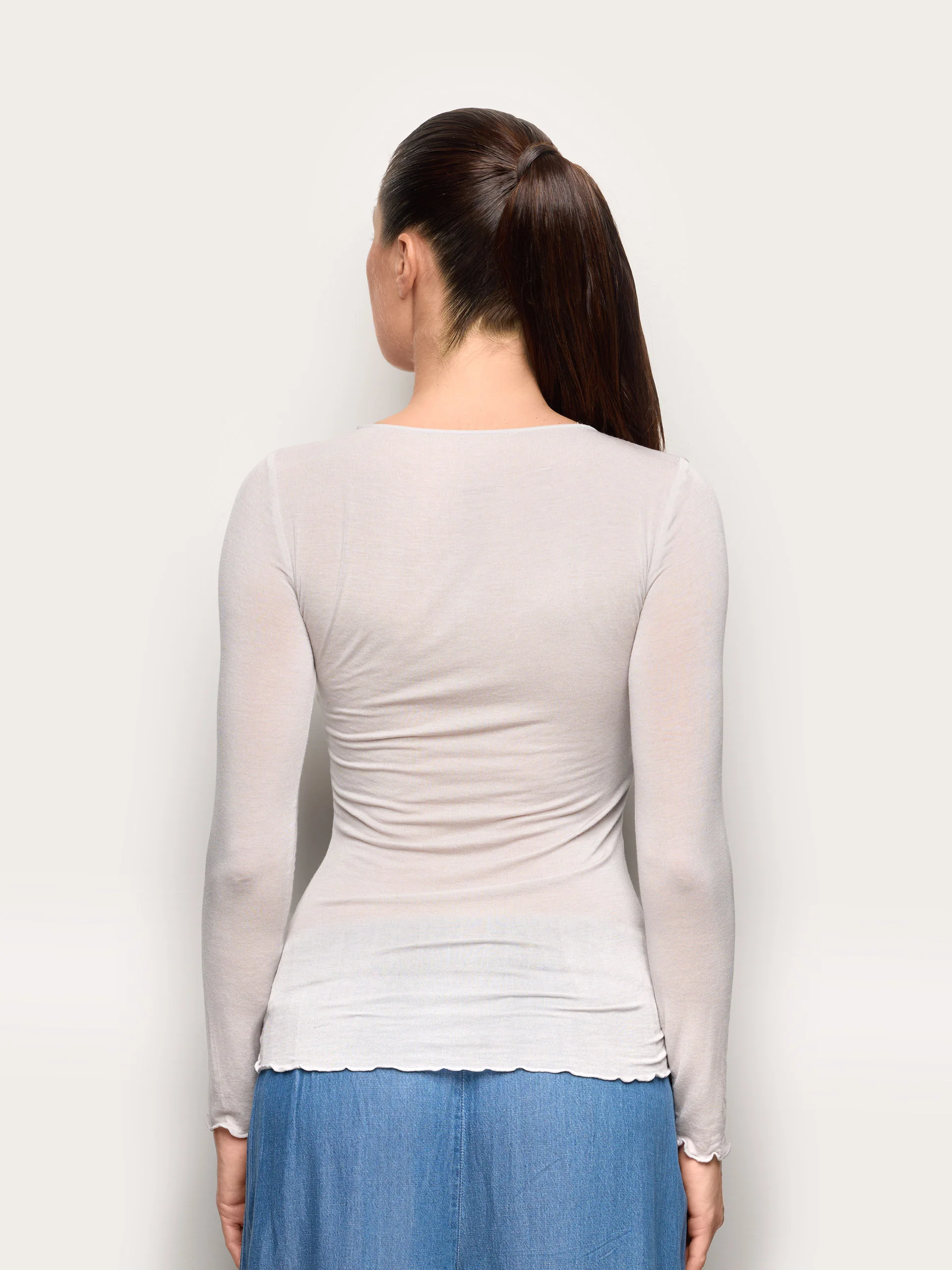 Maglia manica lunga in TENCEL™ Modal con Cashmere - Image 19