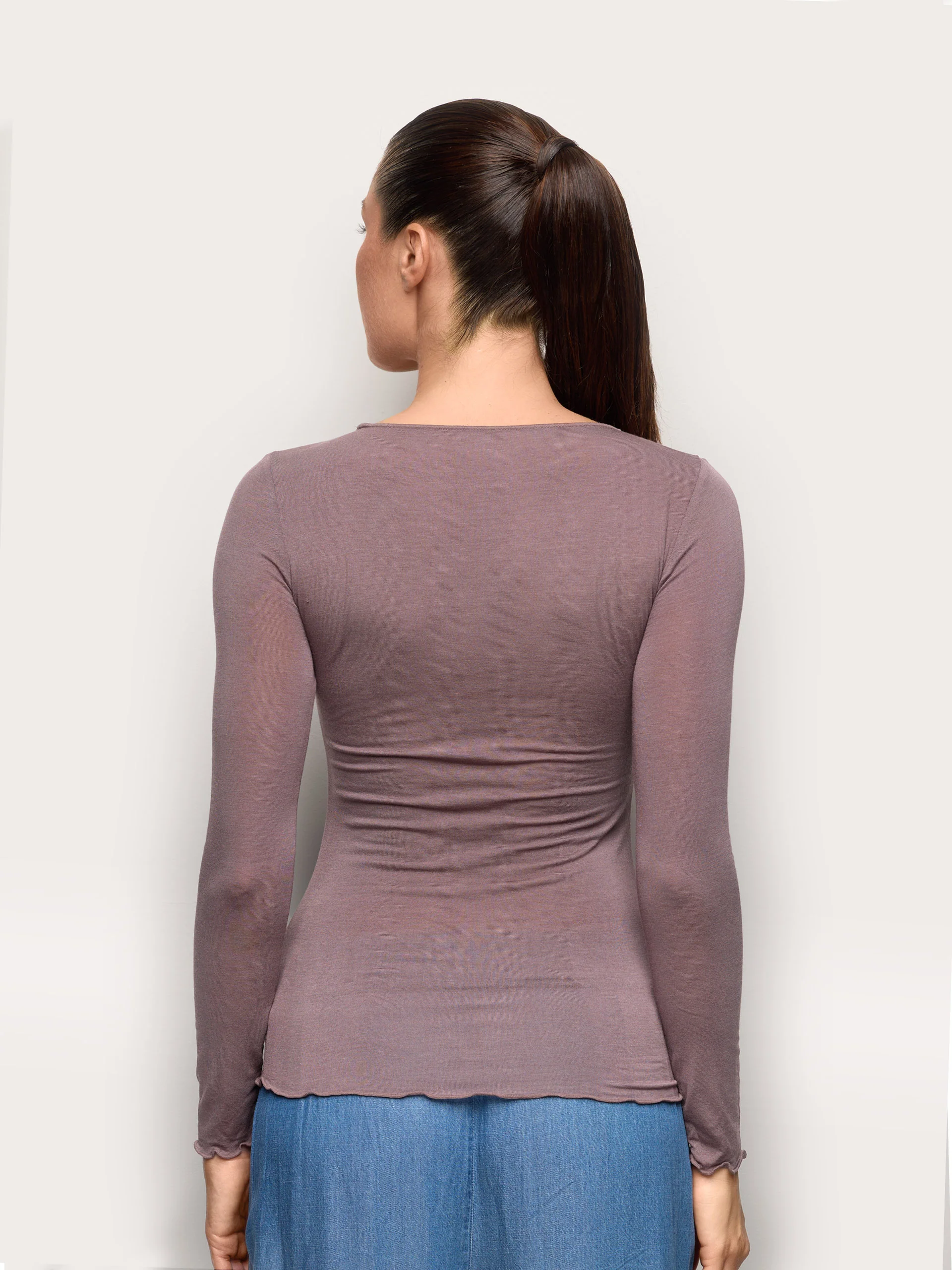 Maglia manica lunga in TENCEL™ Modal con Cashmere - Image 29