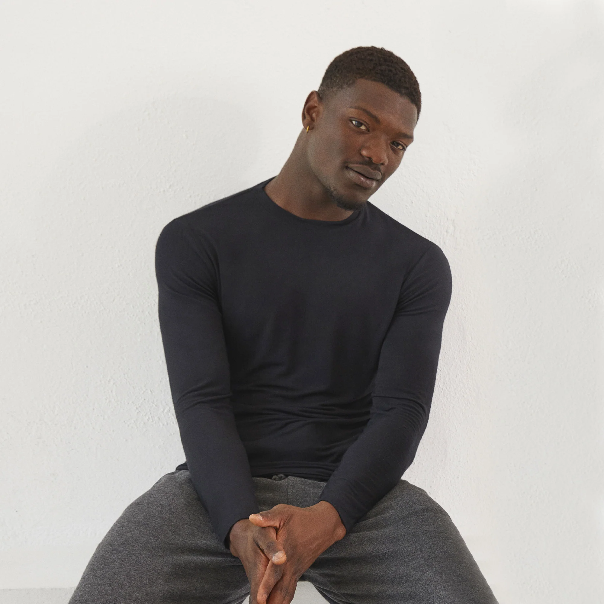 Maglia Modal e Cashmere uomo a manica lunga - Basic Cashmere - Image 4