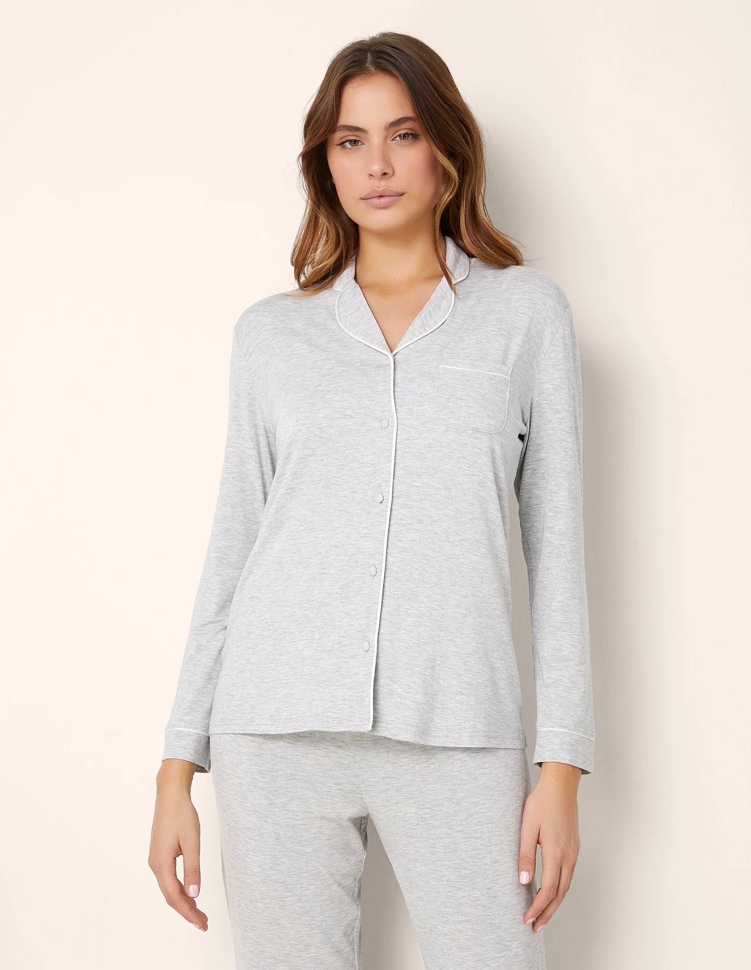 Maglia pigiama taglio camicia Daily con TENCEL™ Modal - Image 2