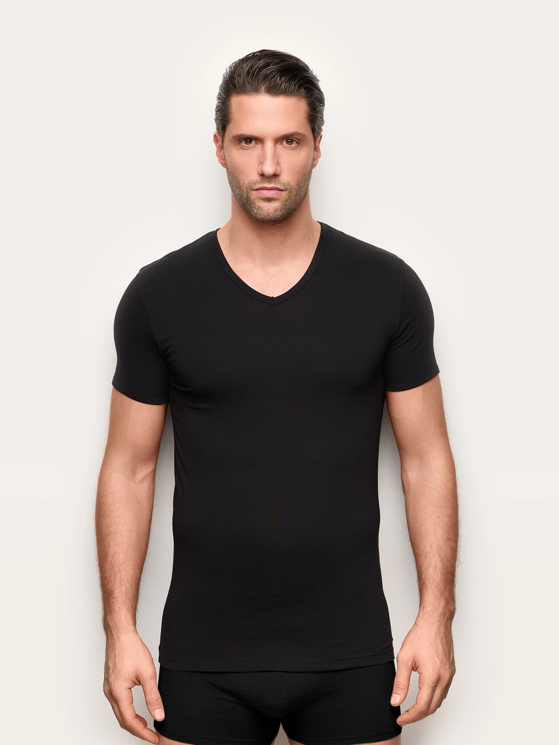 Maglia scollo V jersey di cotone - New Simply - Image 17