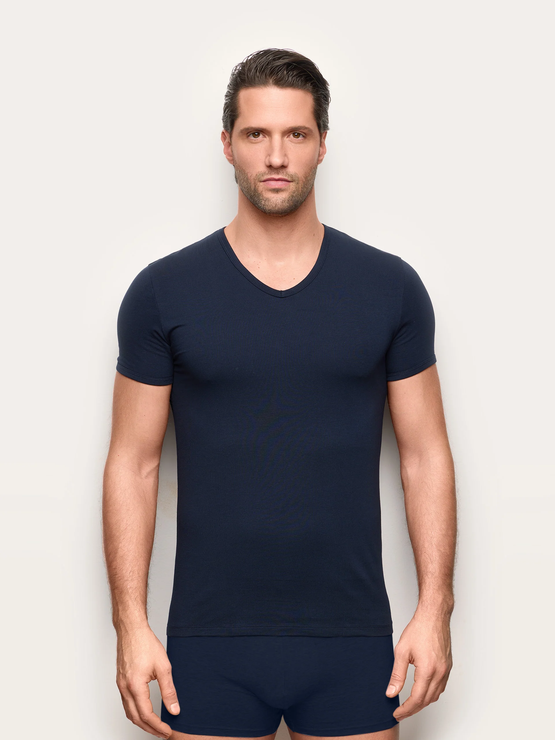 Maglia scollo V jersey di cotone - New Simply - Image 7