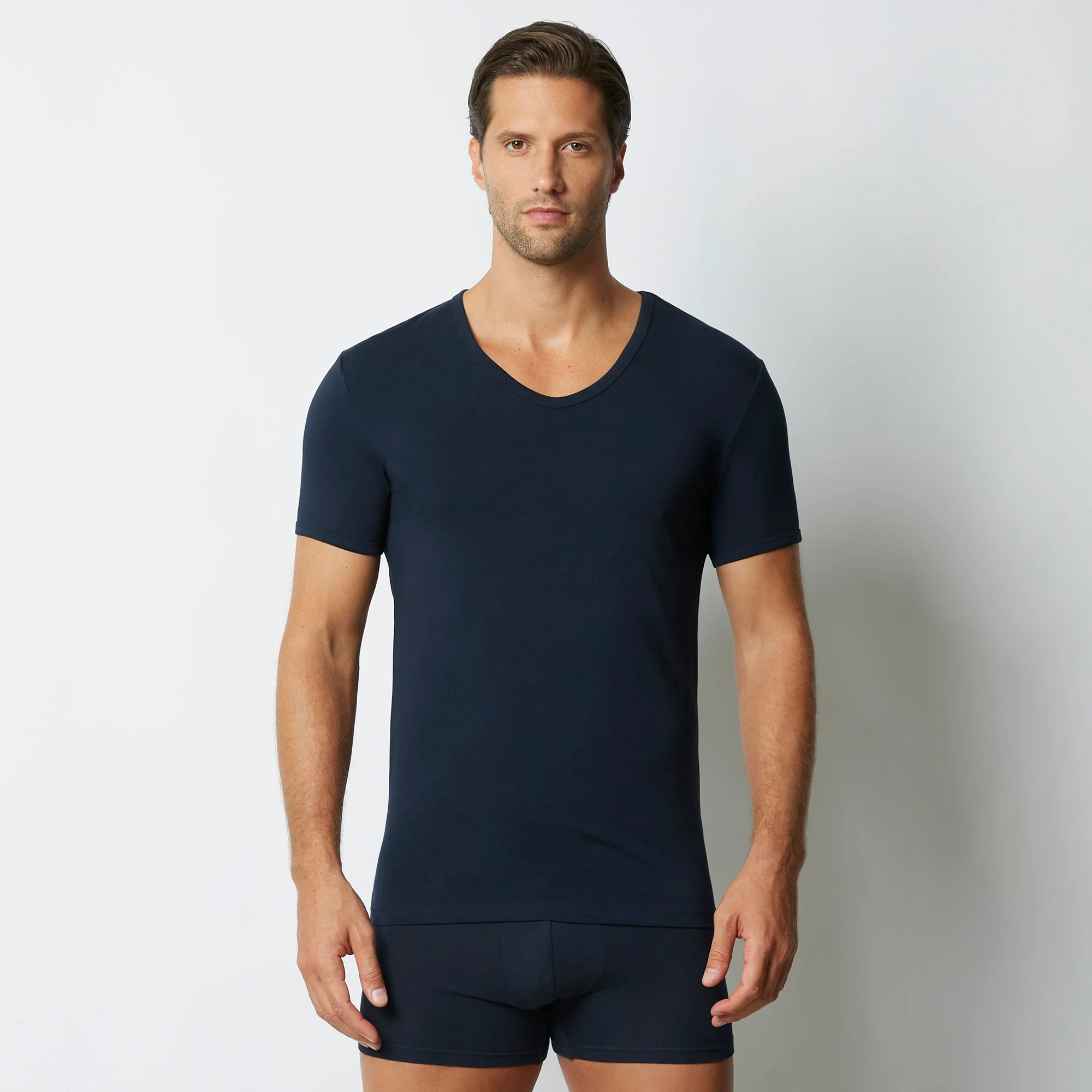 Maglia scollo V uomo in cotone New Simply - Image 5