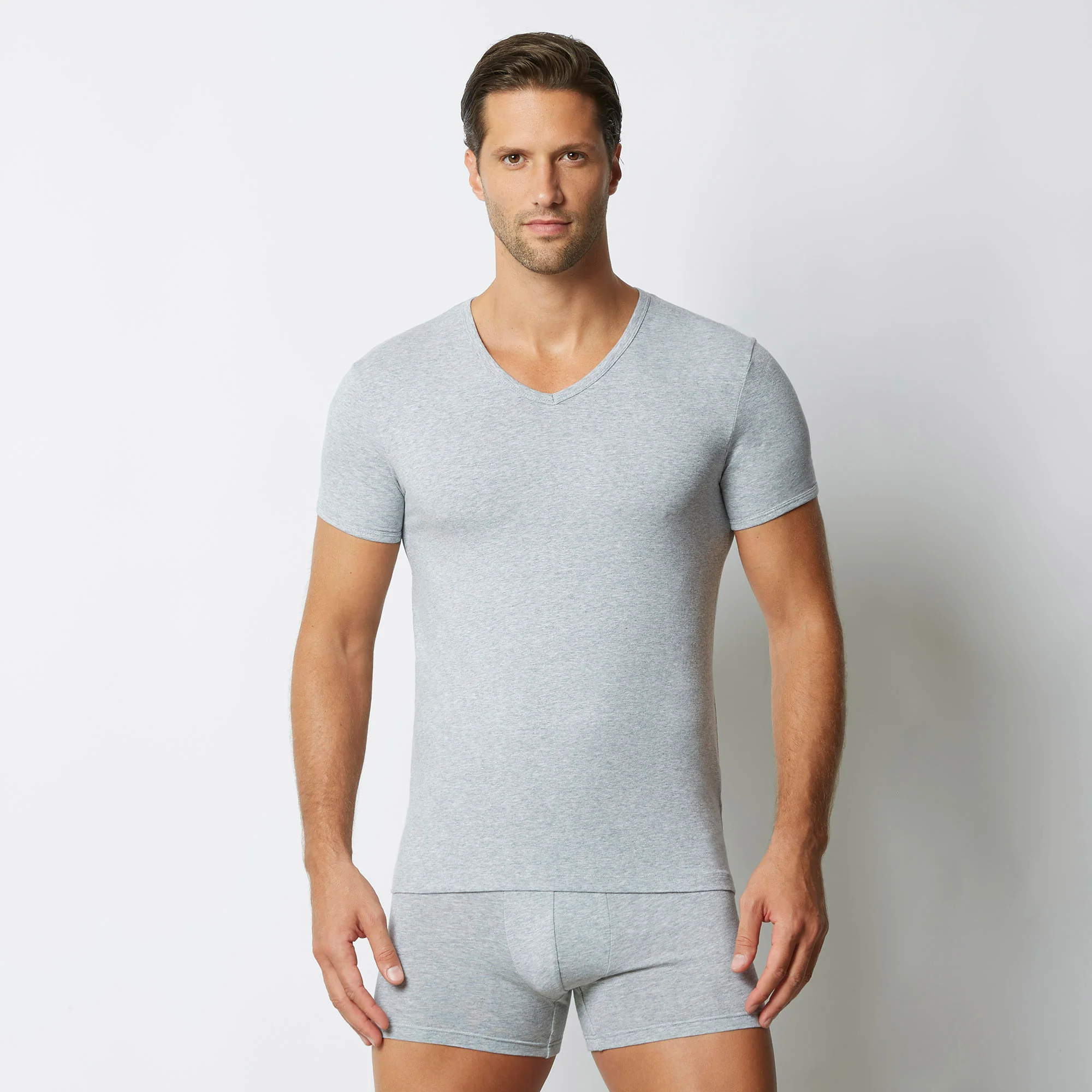 Maglia scollo V uomo in cotone New Simply - Image 9