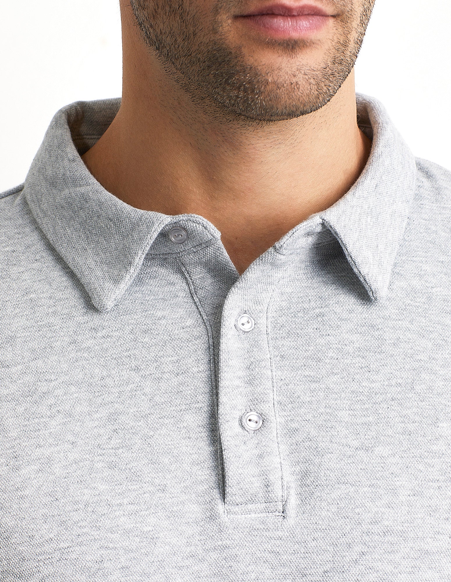 Maglia taglio polo a maniche lunghe con colletto in tessuto Piquet Easy Living - Image 9
