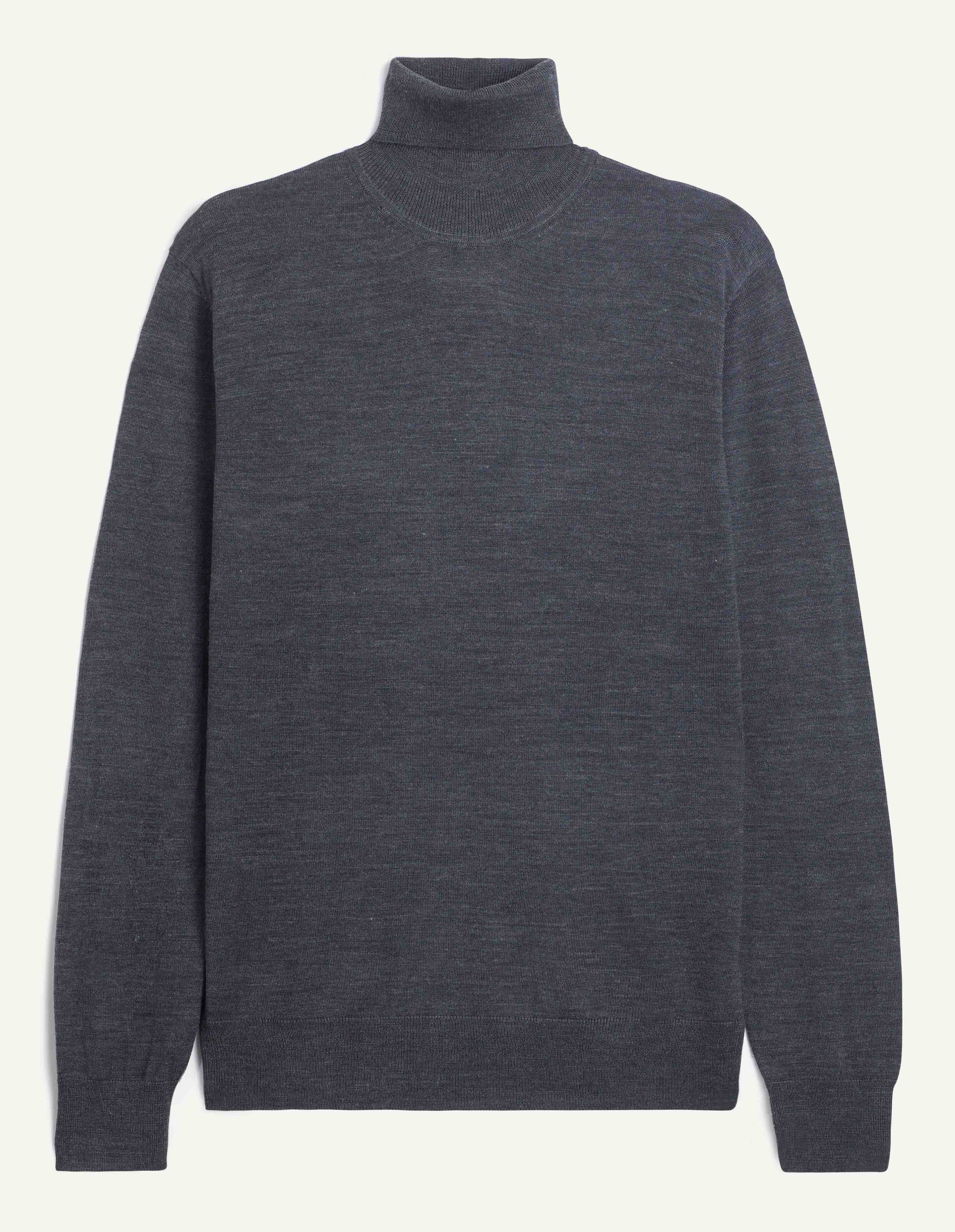 Maglione manica lunga a collo alto in maglia Wool Blend - Image 13