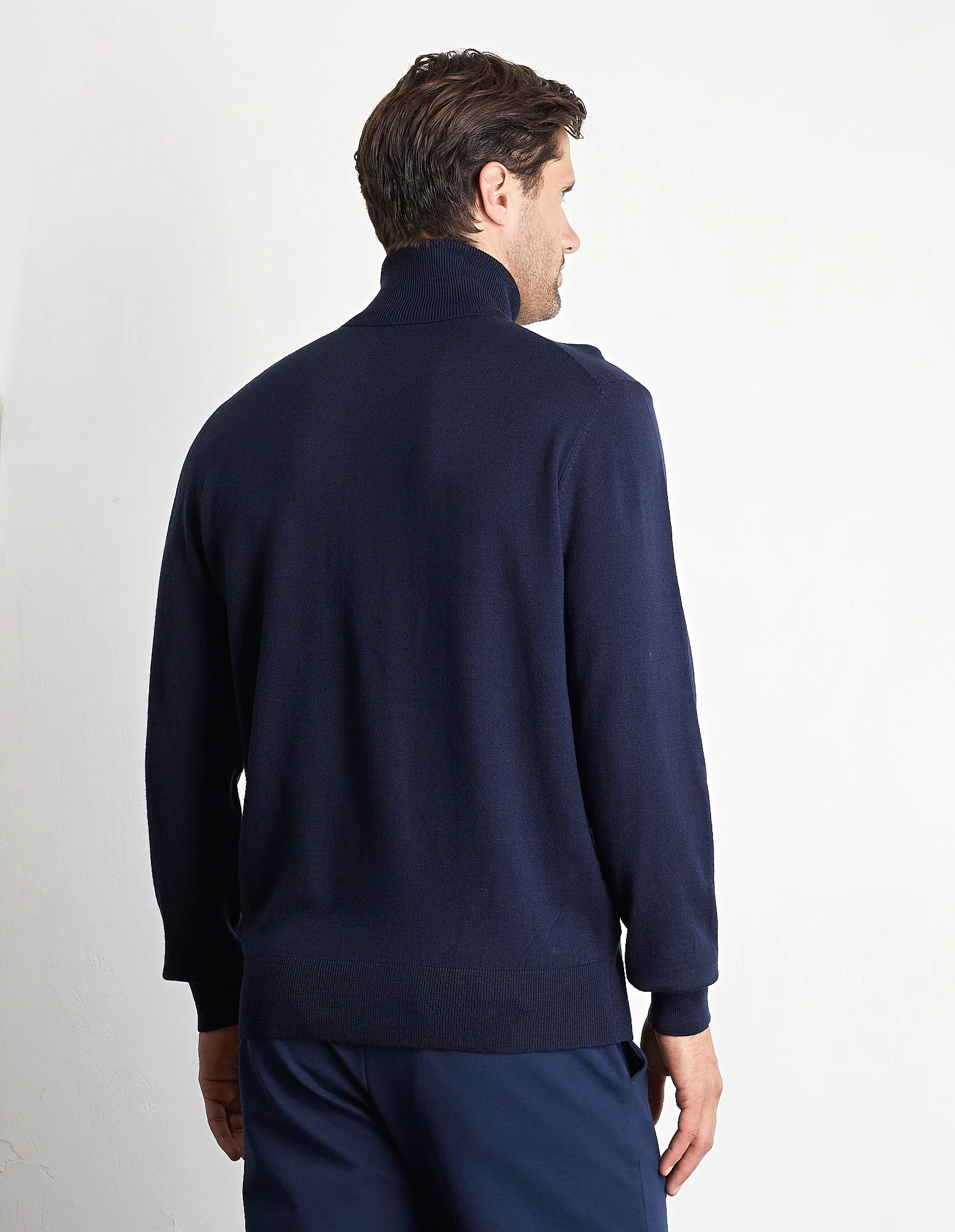 Maglione manica lunga a collo alto in maglia Wool Blend - Image 3