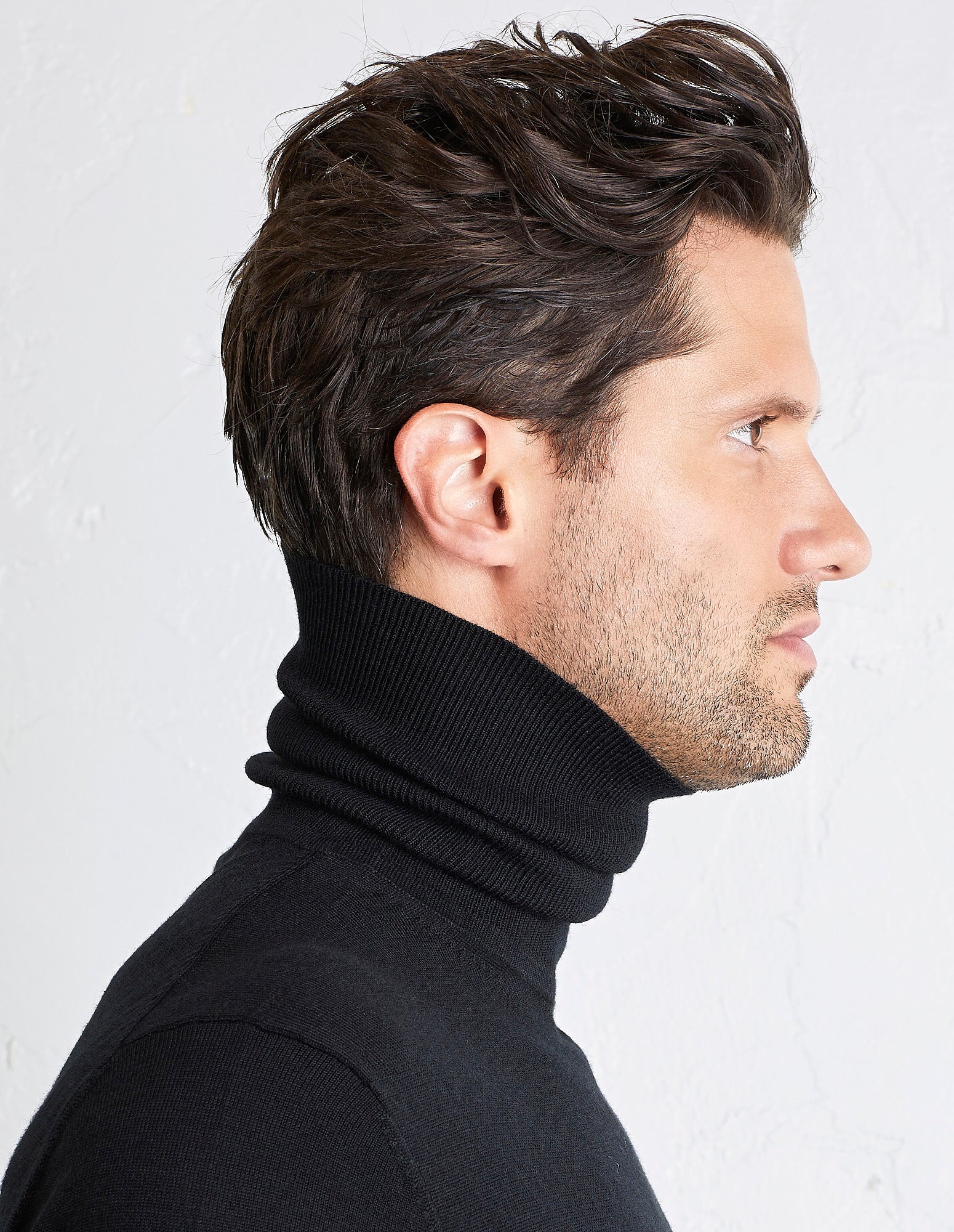 Maglione manica lunga a collo alto in maglia Wool Blend - Image 8