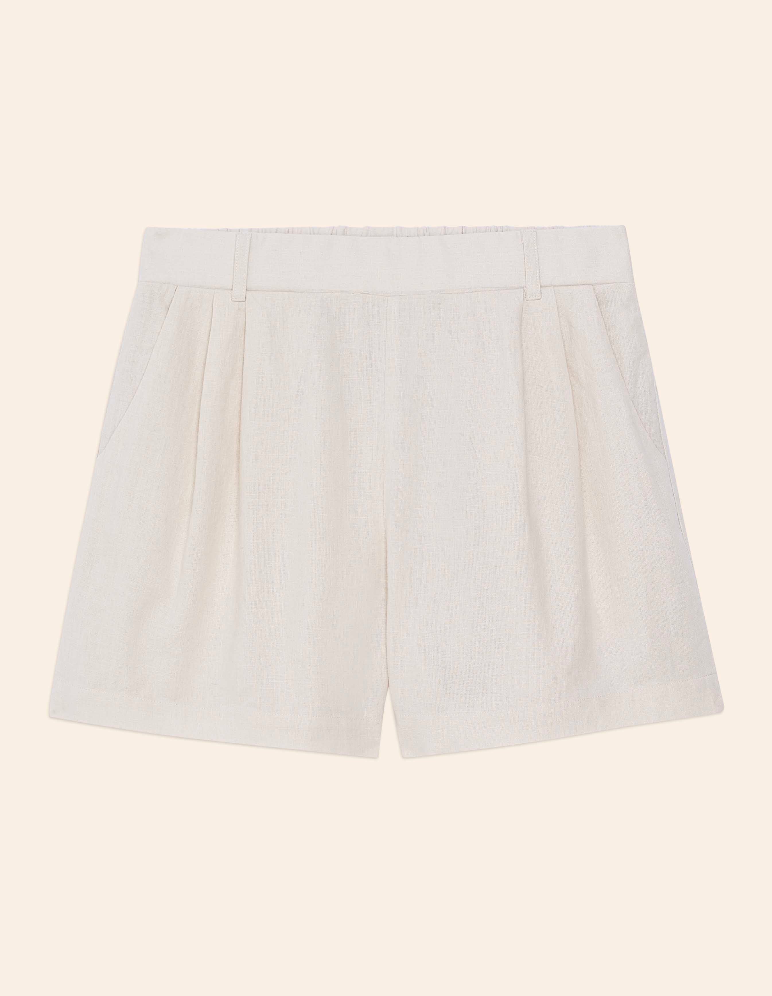 Pantalone corto con pince Cotton Linen - Image 17