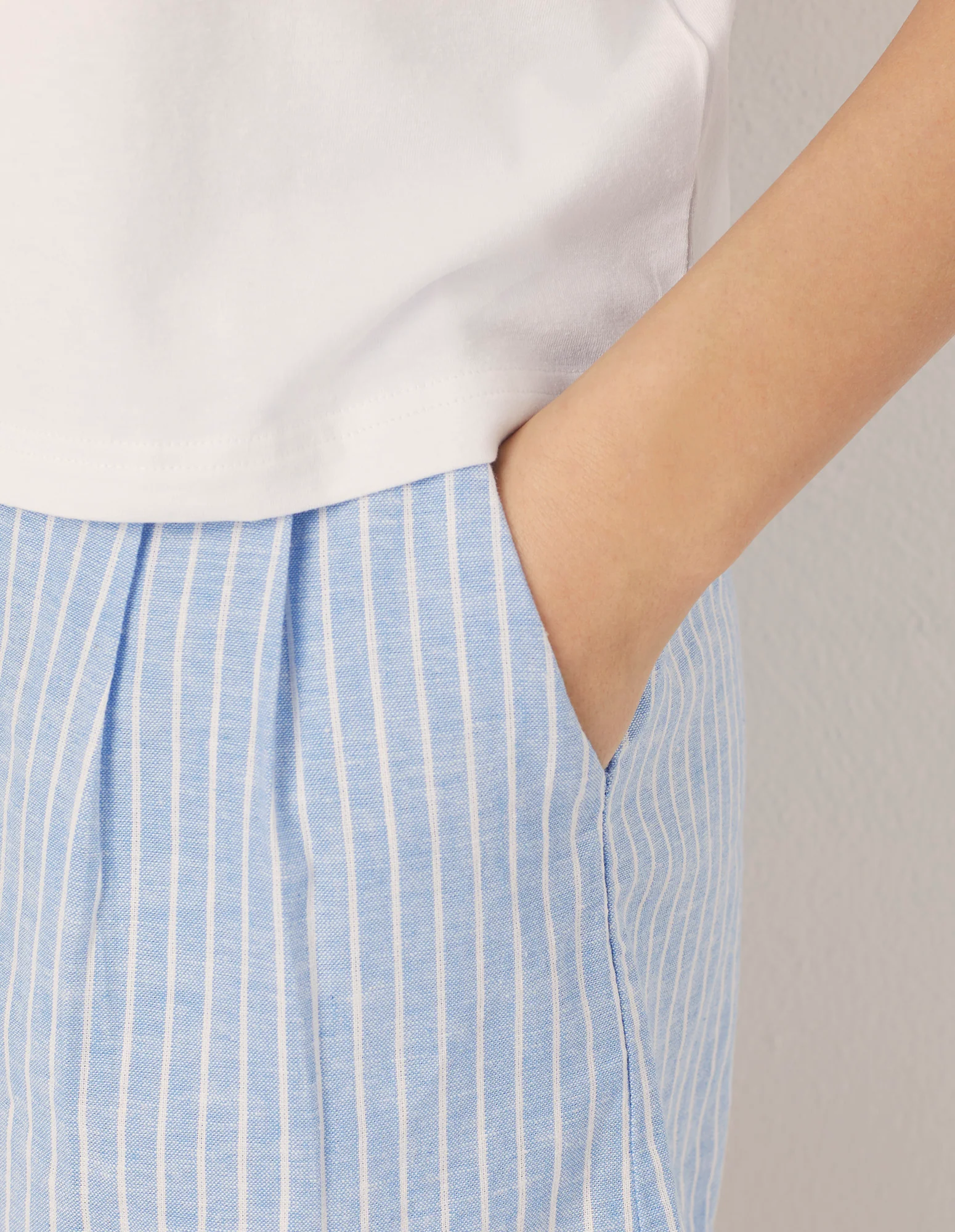Pantalone corto con pince Cotton Linen - Image 22